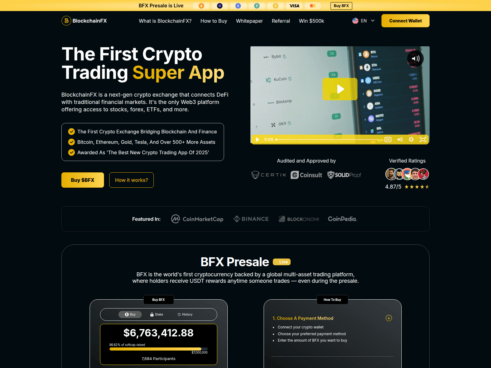 Screenshot of blockchainfx.org