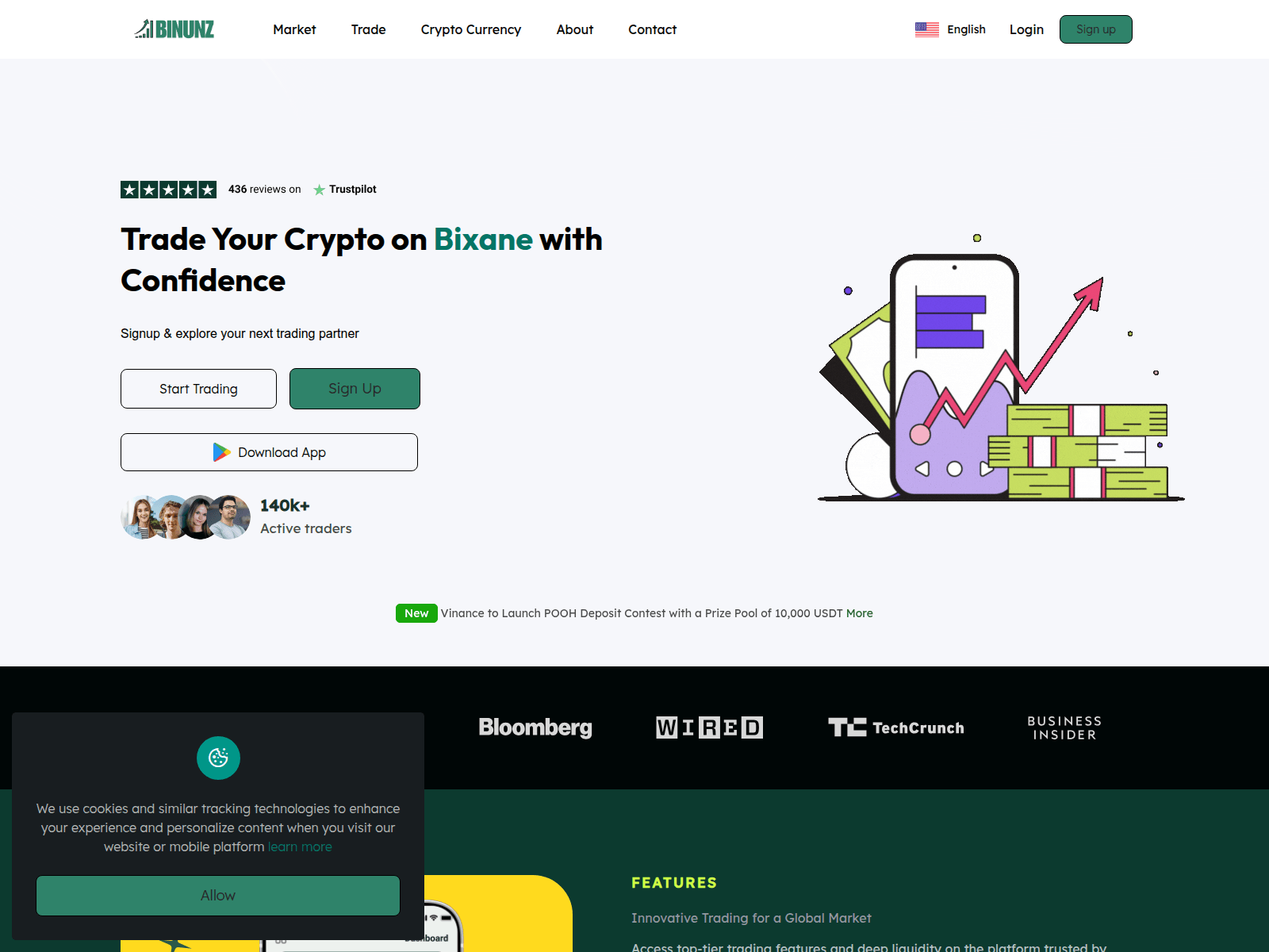 Screenshot of binunz.com