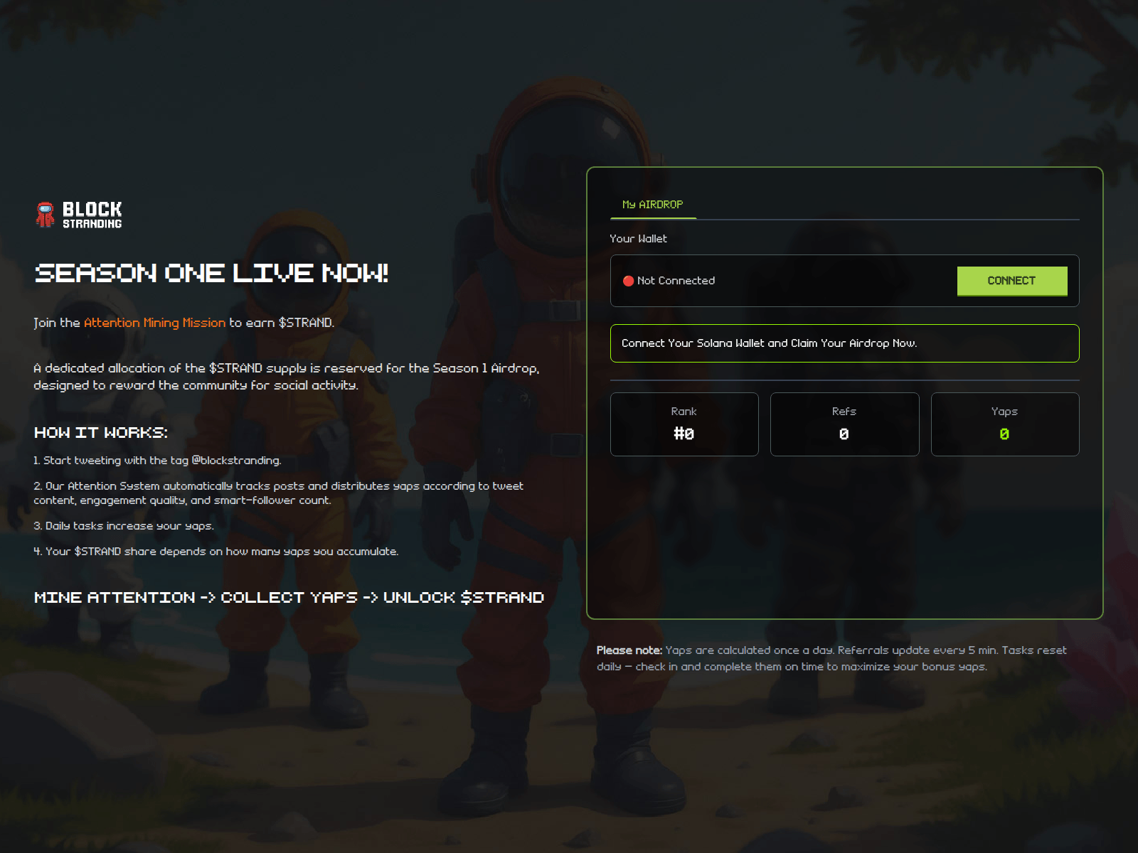 Screenshot of blockstranding-airdrop.xyz
