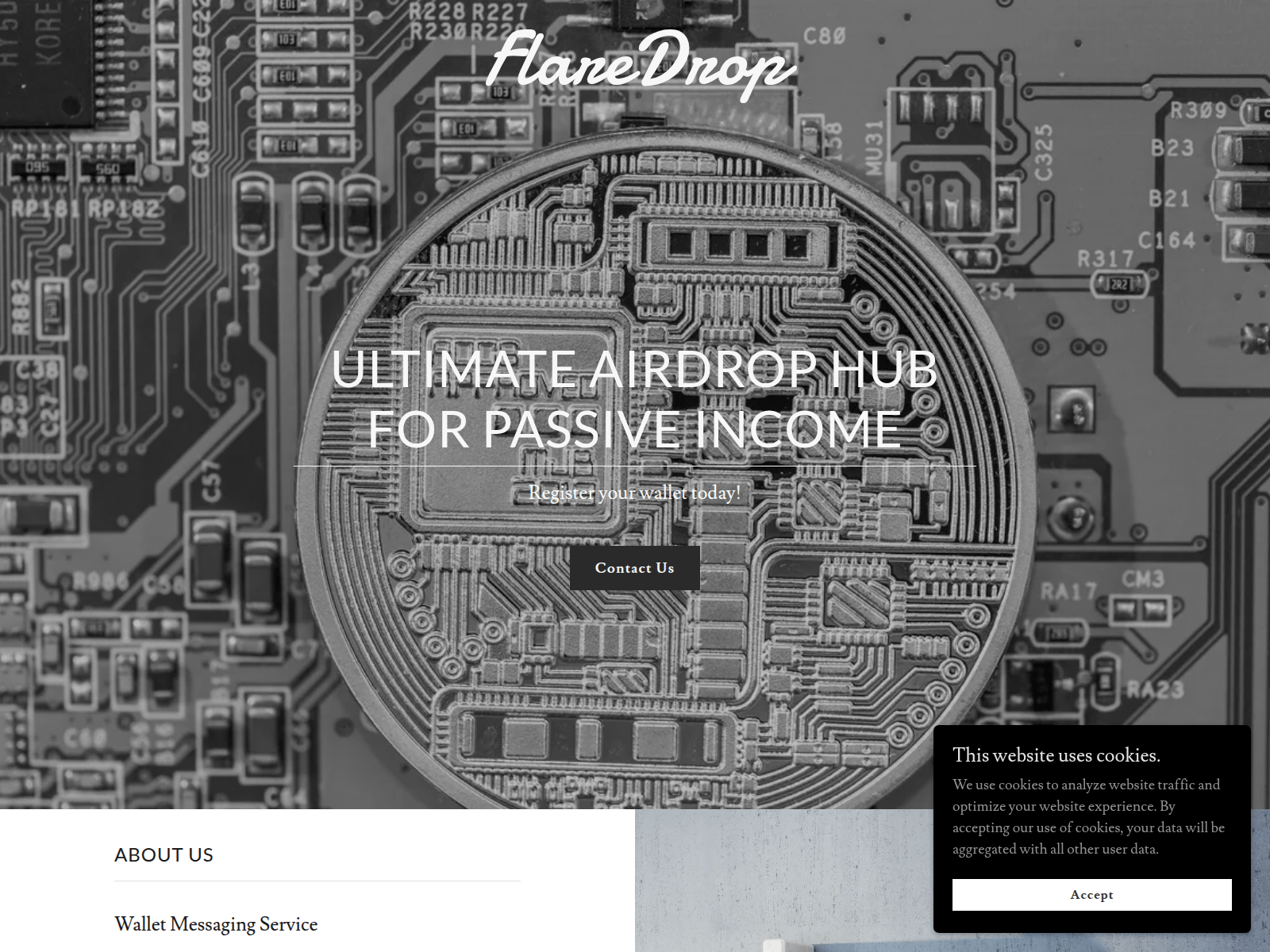 Screenshot of flaredrop.com