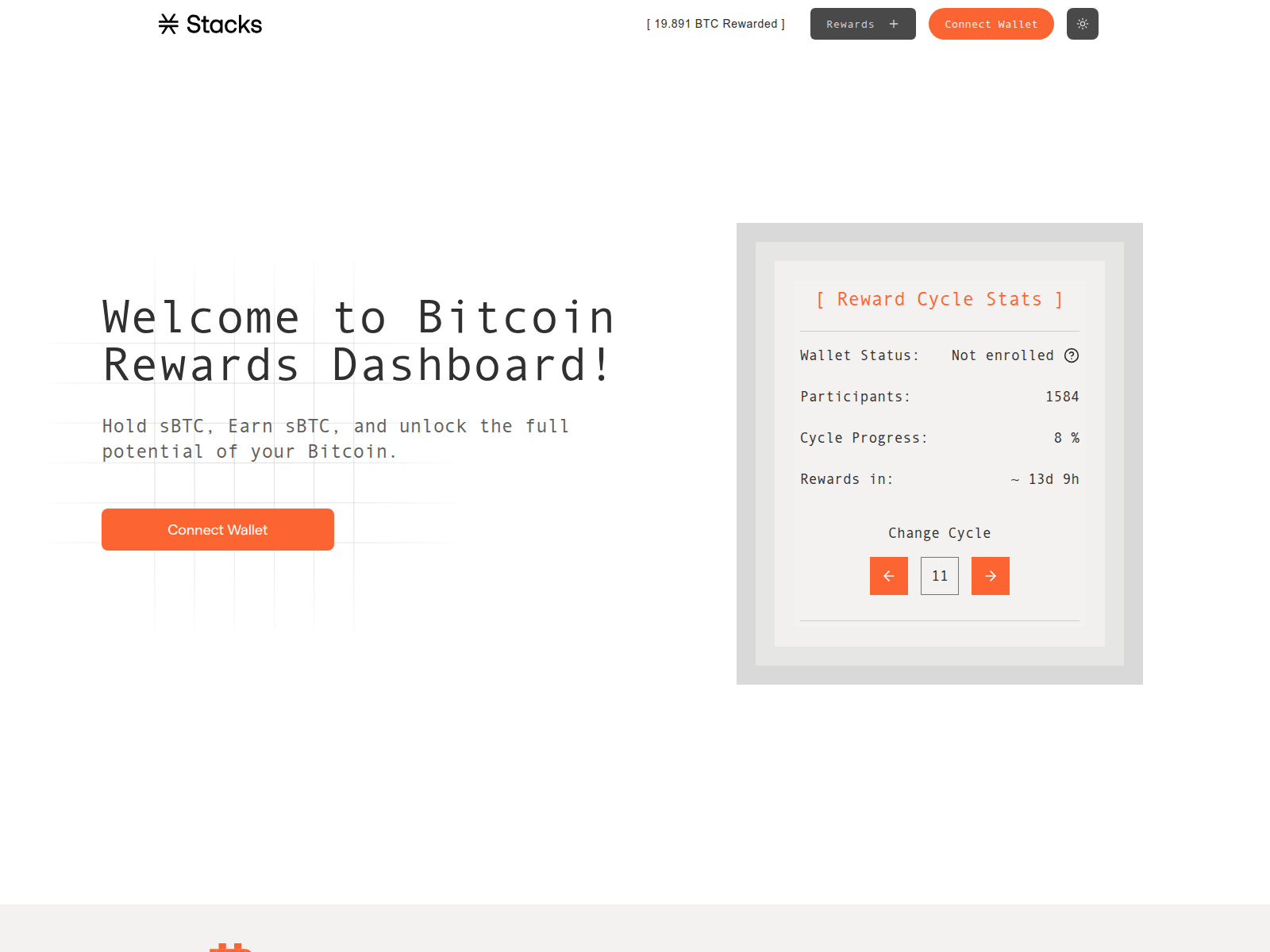 Screenshot of sbtcdao.com
