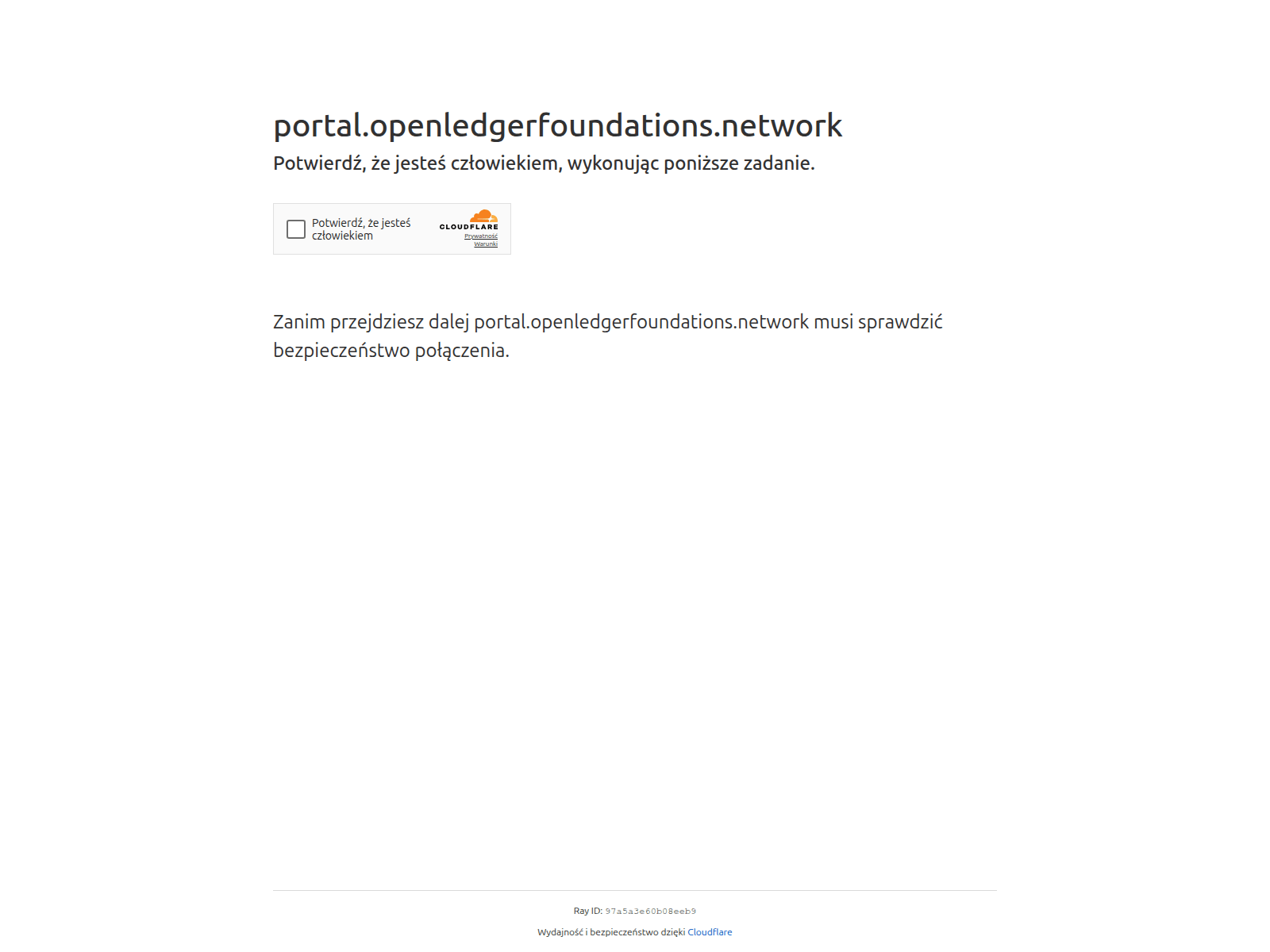 Screenshot of portal.openledgerfoundations.network