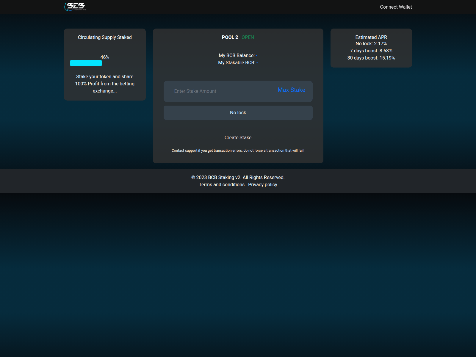Screenshot of stakingblockchainbets.xyz