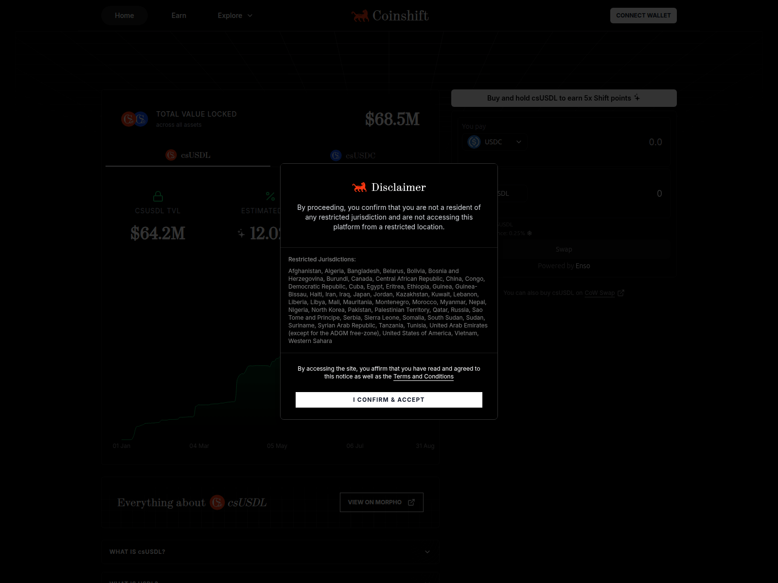 Screenshot of coinshift.global