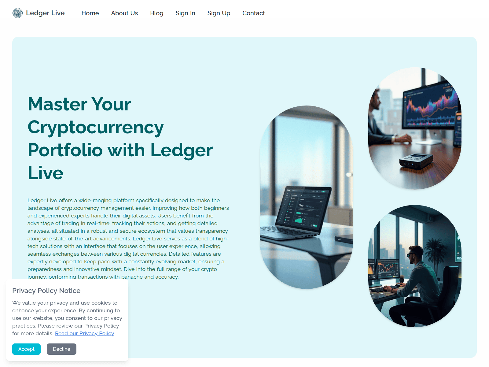 Screenshot of live-ledge.com
