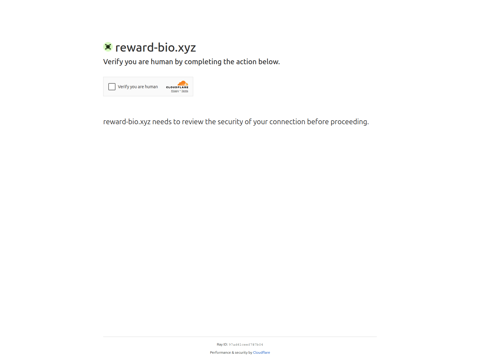 Screenshot of reward-bio.xyz