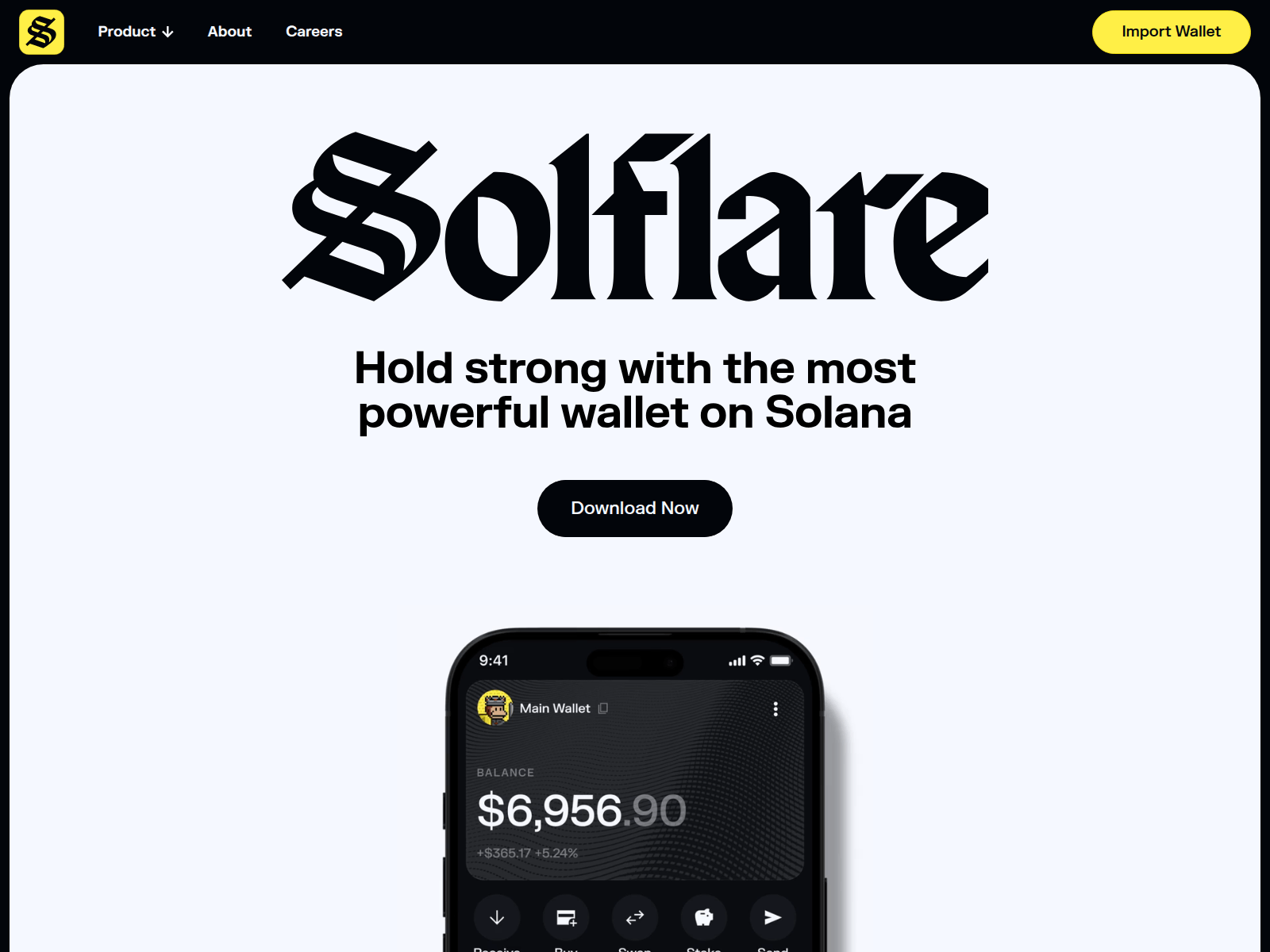 Screenshot of solflarewebwallet.com