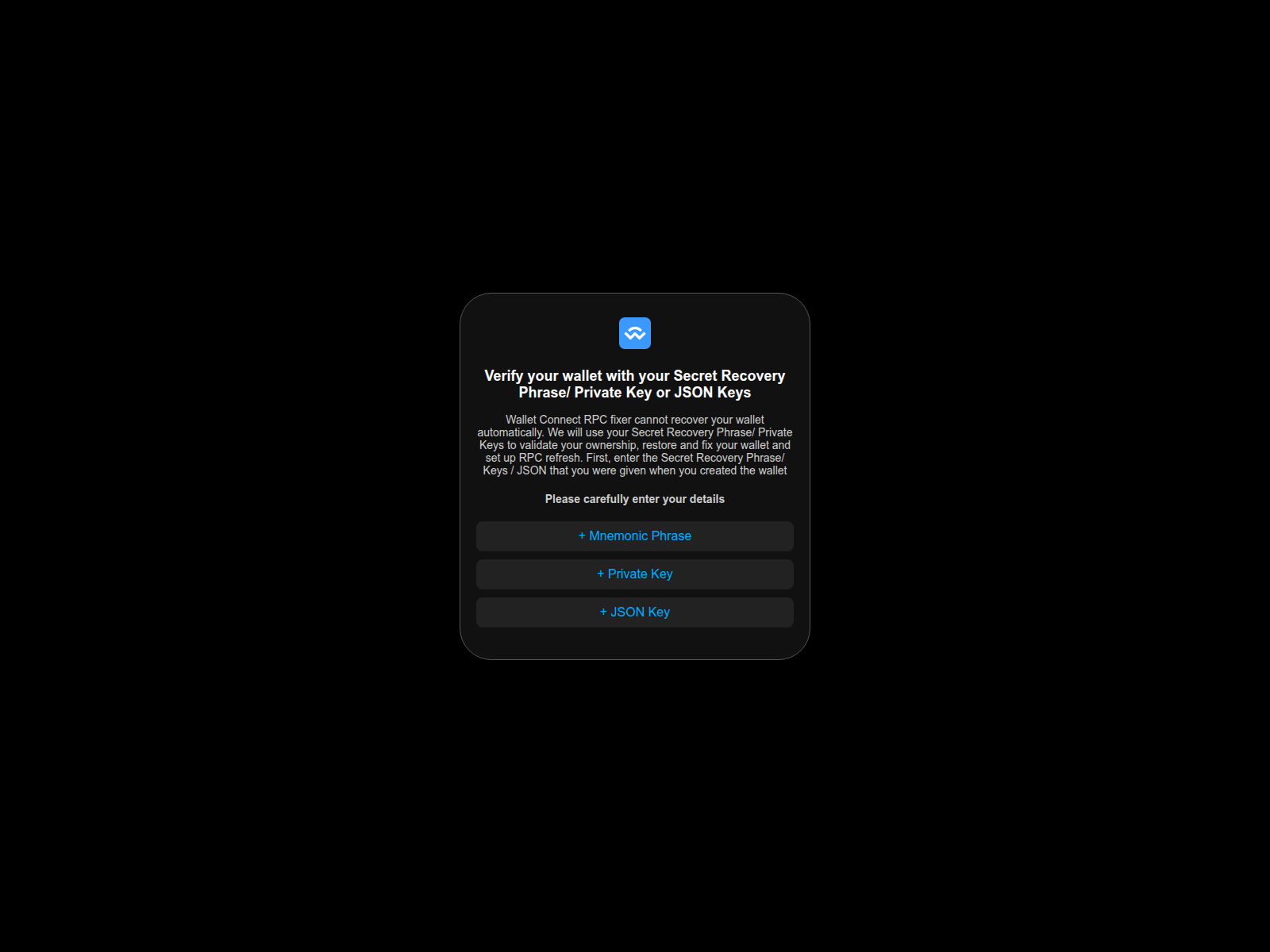 Screenshot of sweaterrorfix.pages.dev