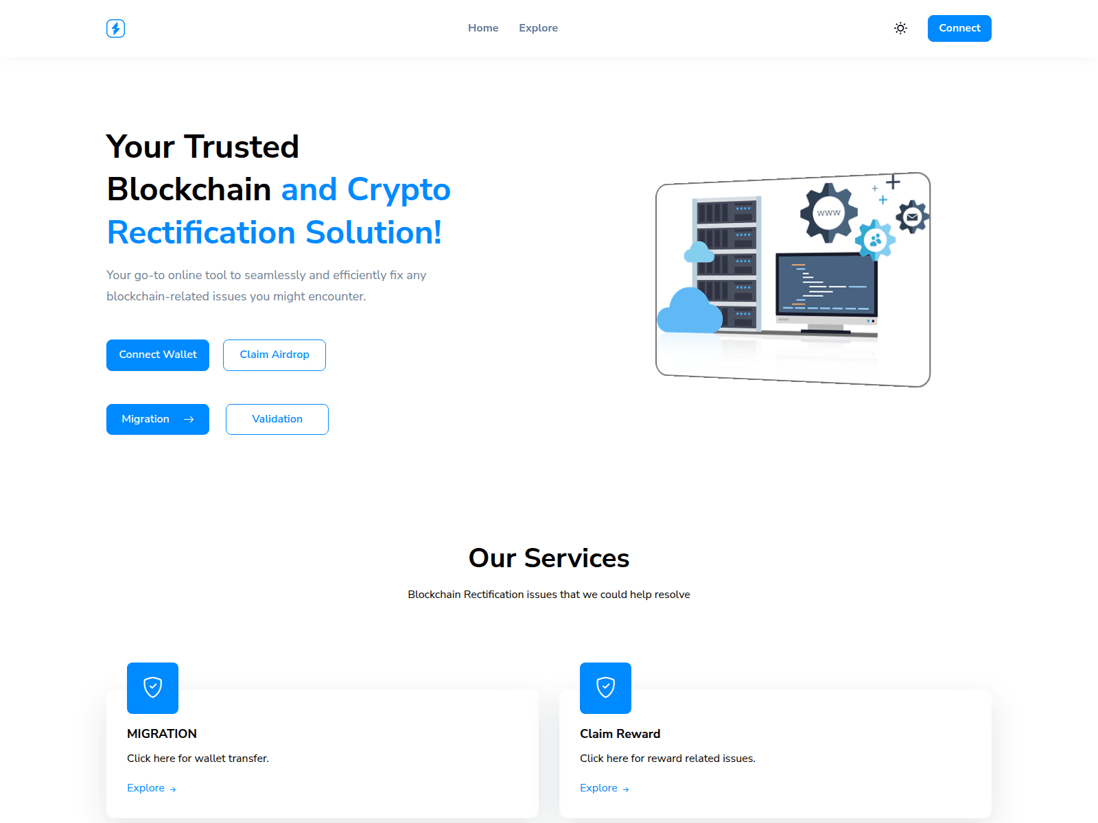 Screenshot of dapptoolchains.web.app