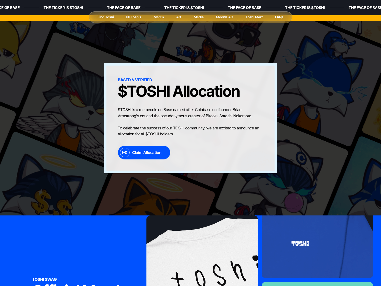 Screenshot of toshithecat.live