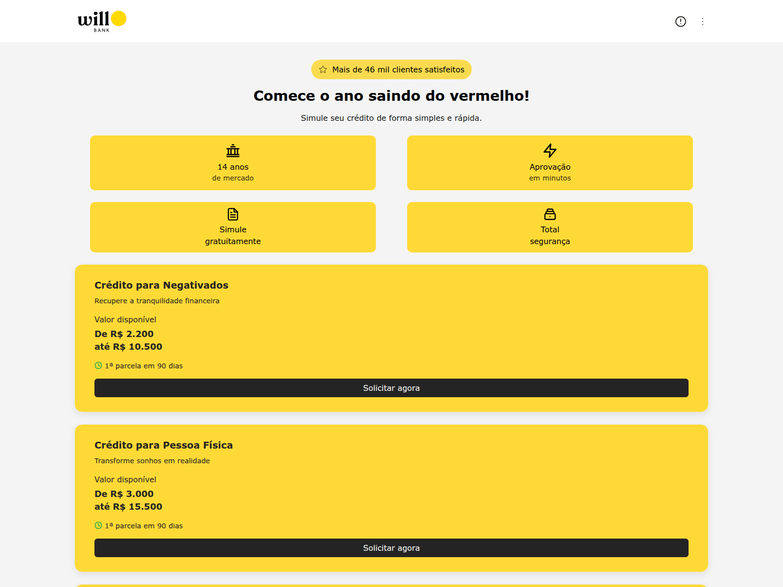 Screenshot of amarelinho-novidade.netlify.app