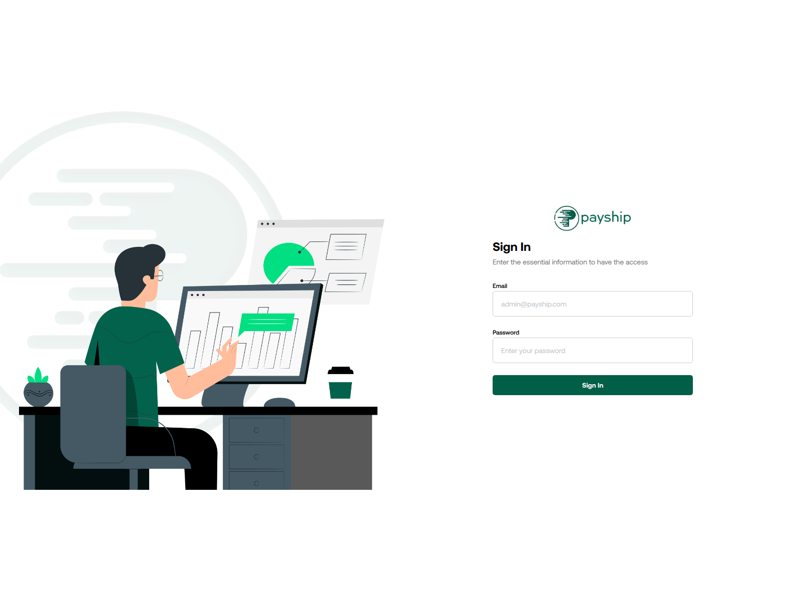 Screenshot of admin.mypayship.com