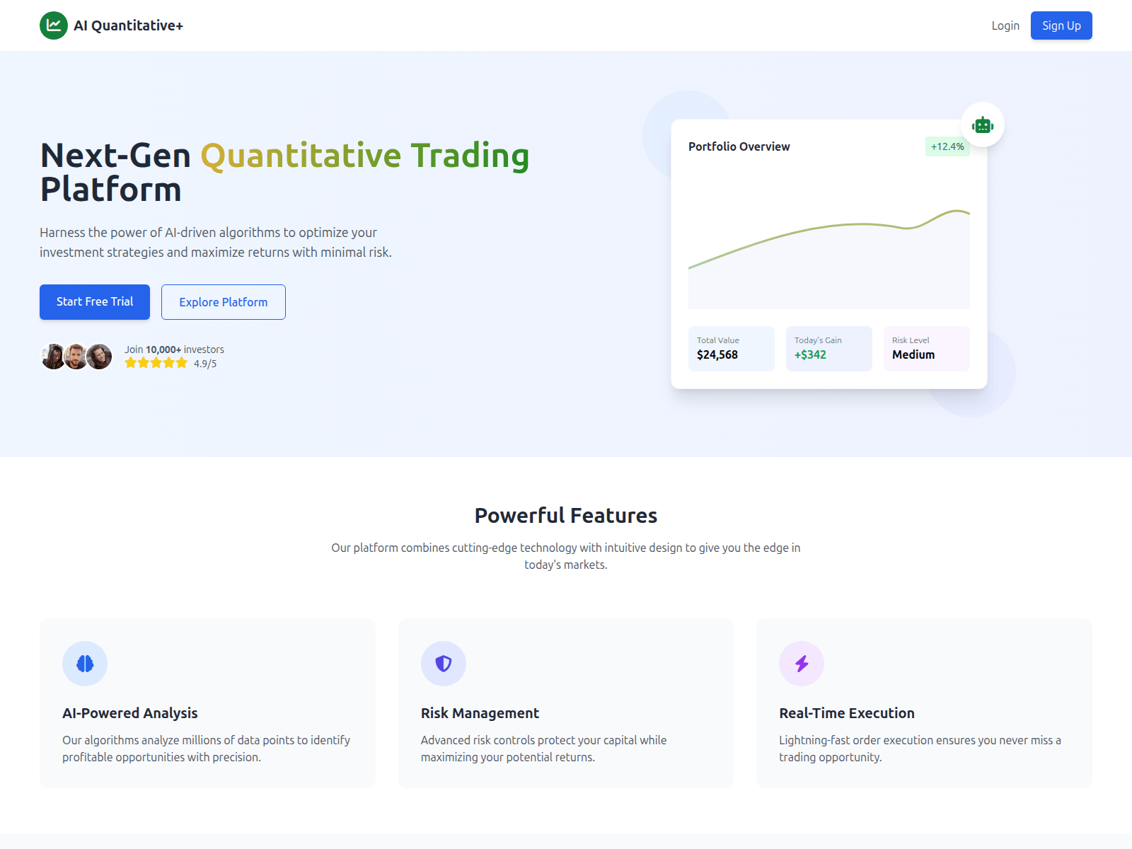 Screenshot of aiquantitativeplus.co