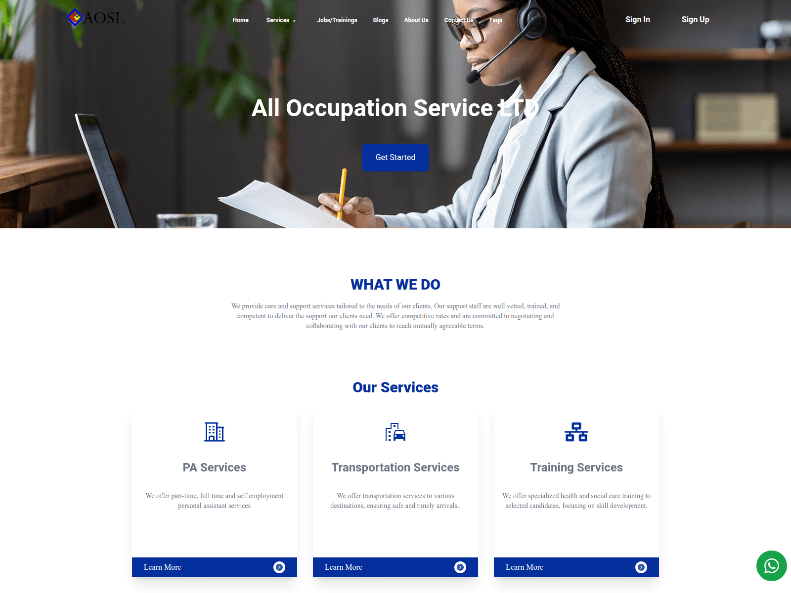 Screenshot of aosl-online.com