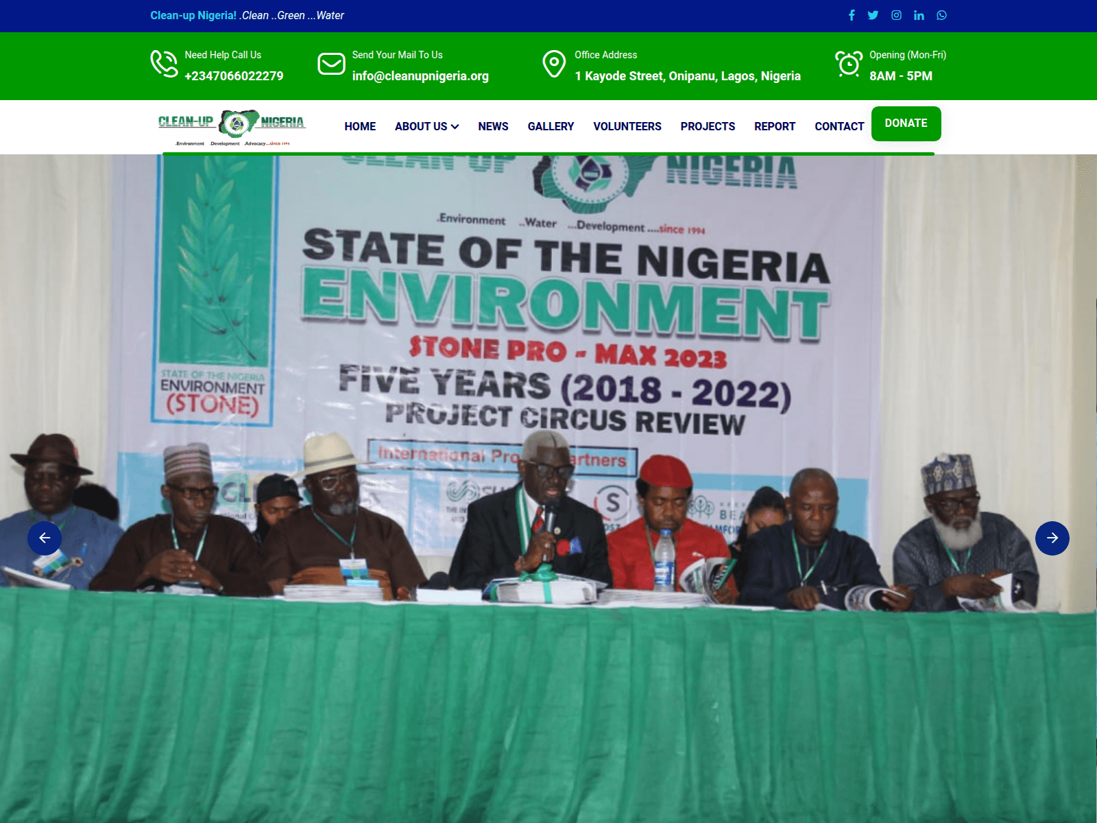 Screenshot of cleanupnigeria.org