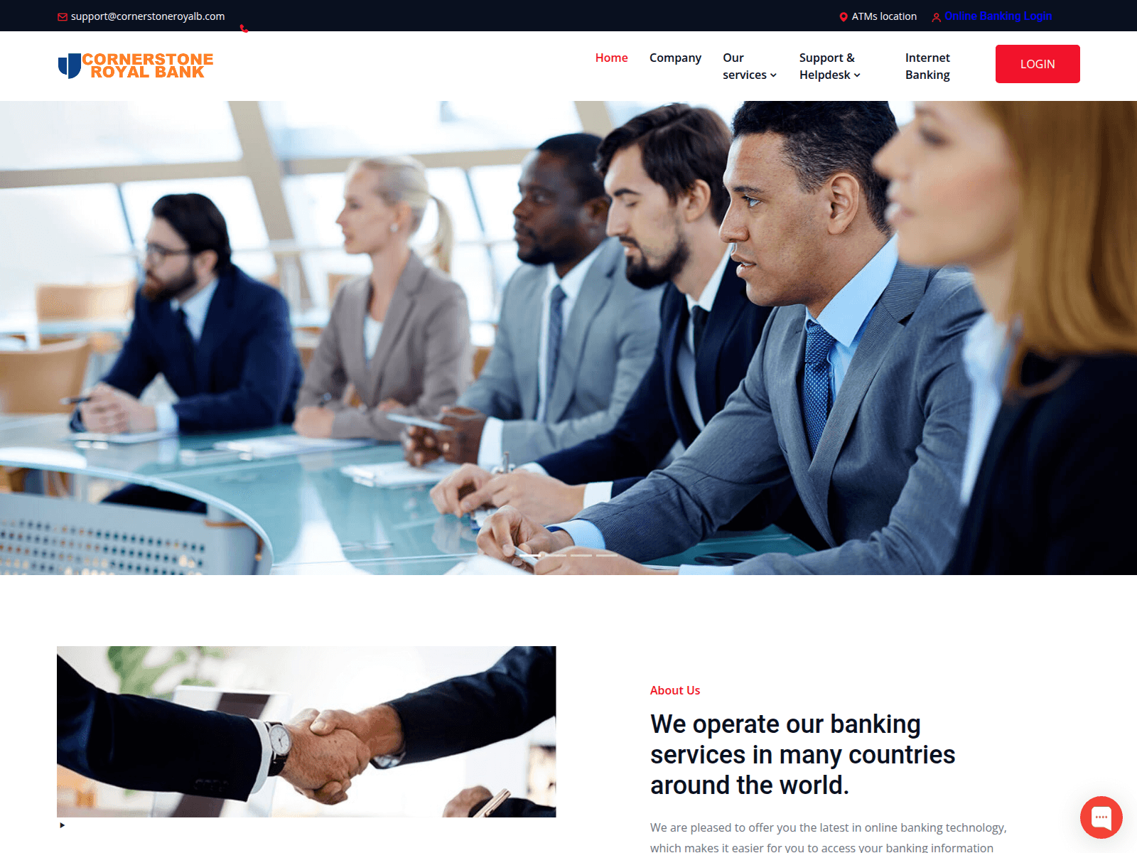 Screenshot of cornerstoneroyalb.com