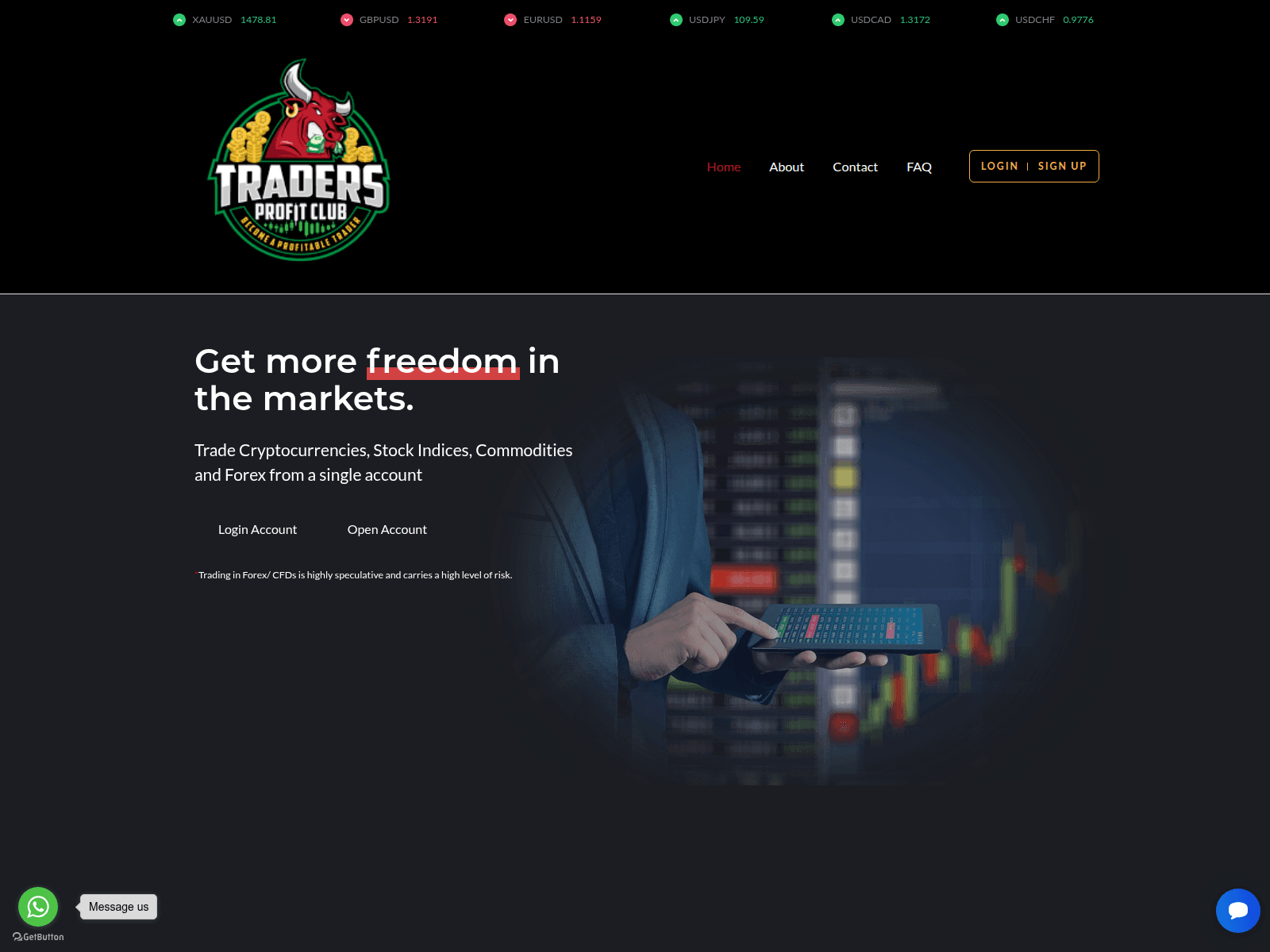 Screenshot of mbcmarketprotrader.info