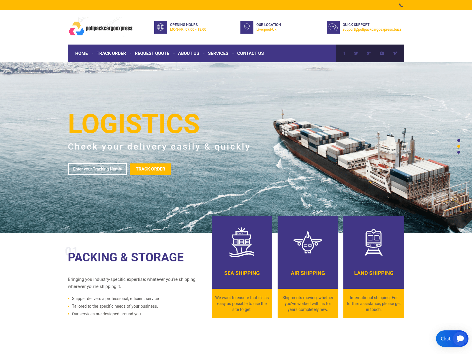 Screenshot of polipackcargoexpress.buzz