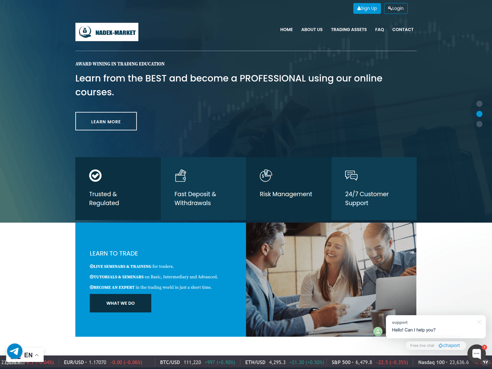 Screenshot of nadexmktprime.buzz