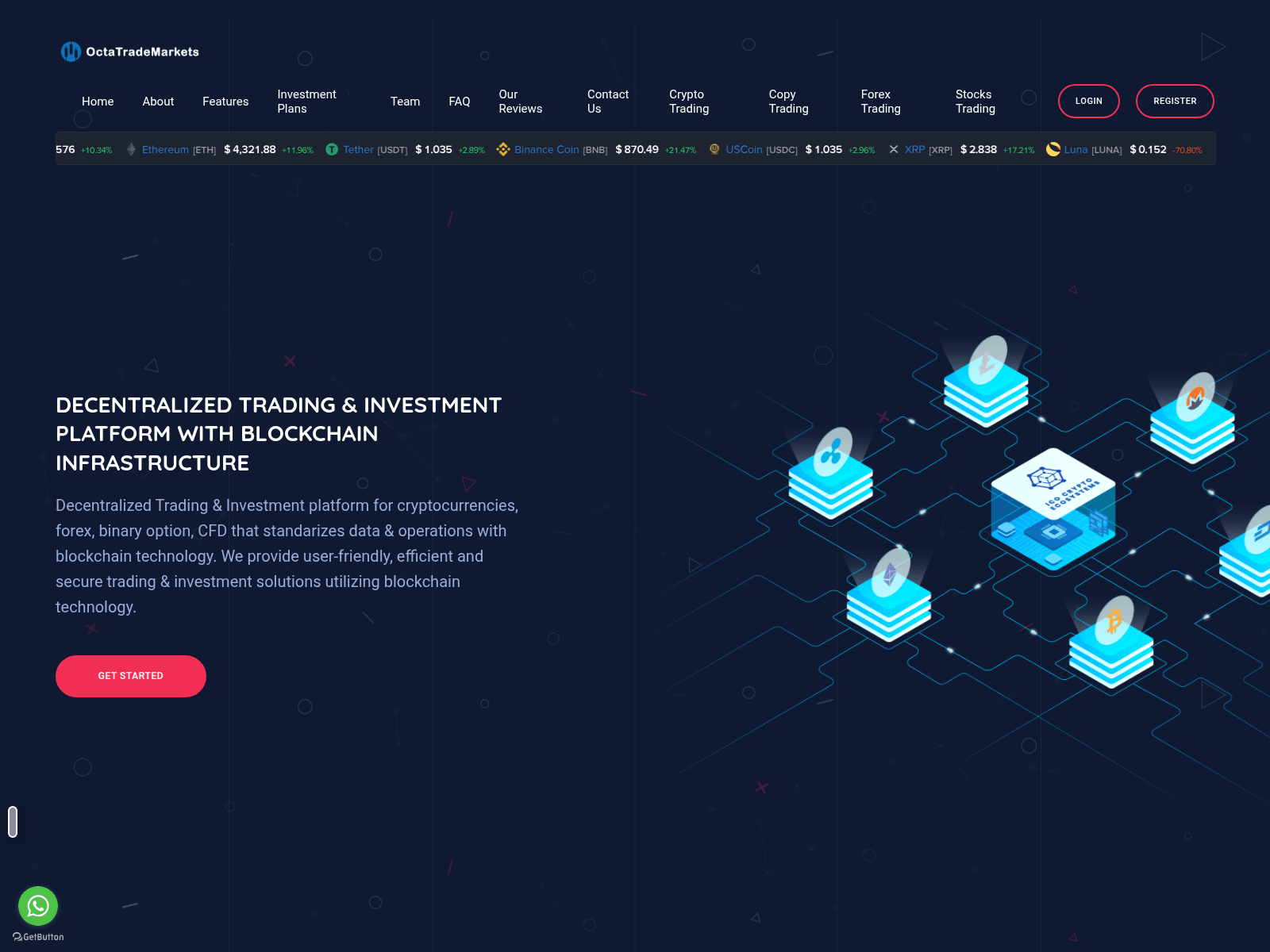 Screenshot of octaprofitmarket.live