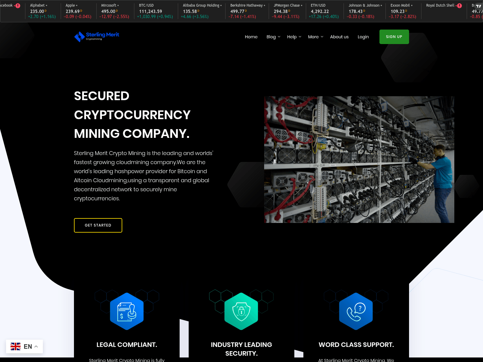 Screenshot of sterlingmeritcryptomining.bond