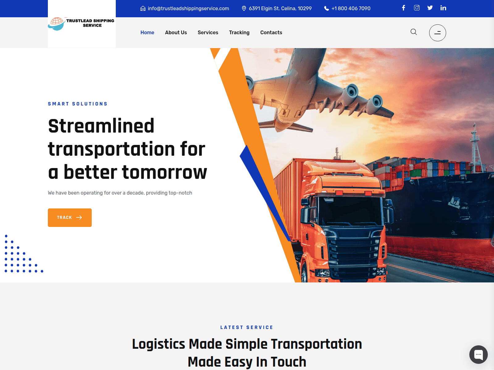 Screenshot of trustleadshippingservice.com