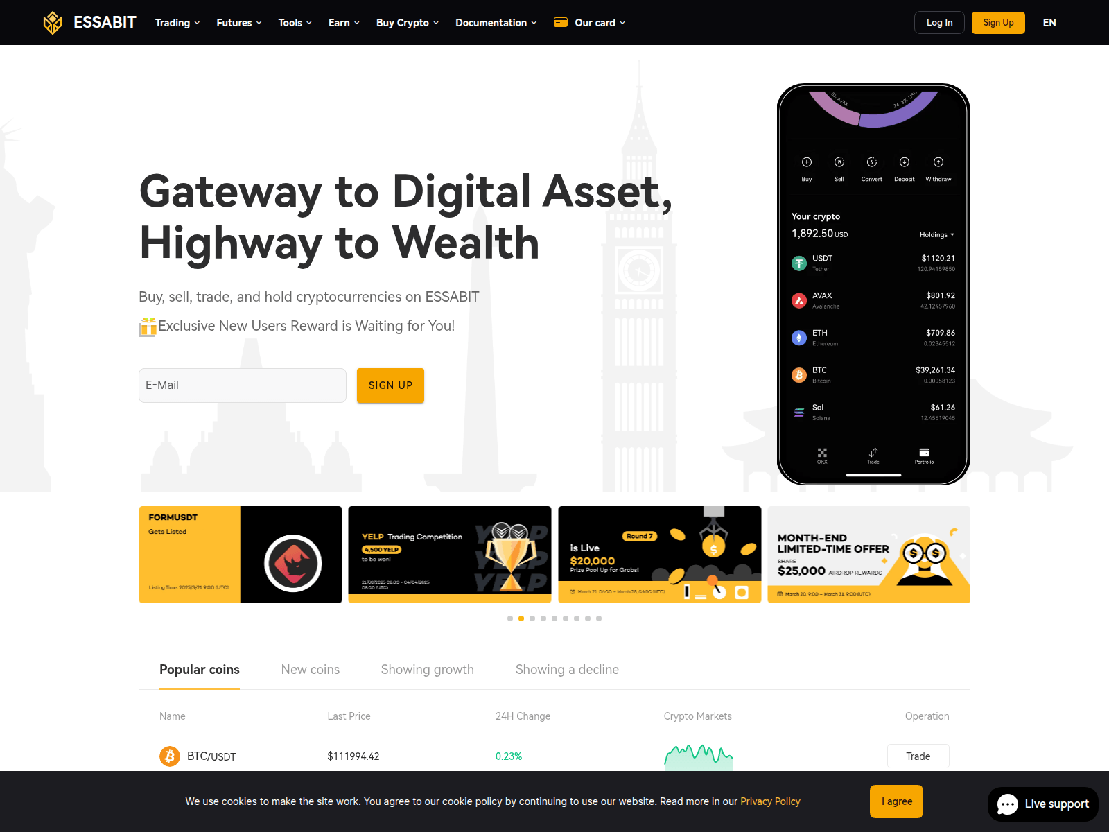 Screenshot of essabit.com