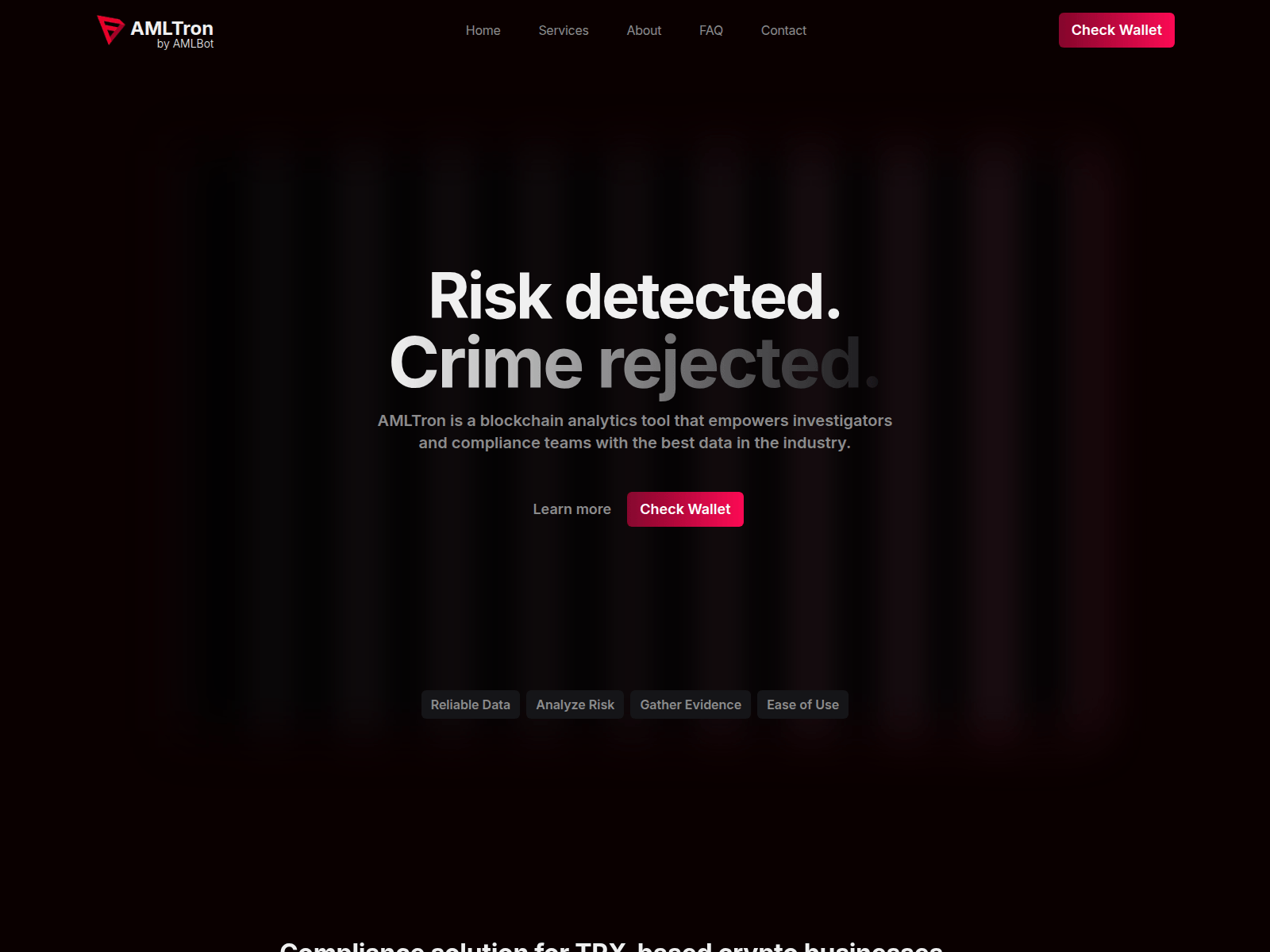 Screenshot of amlscannerbot.com