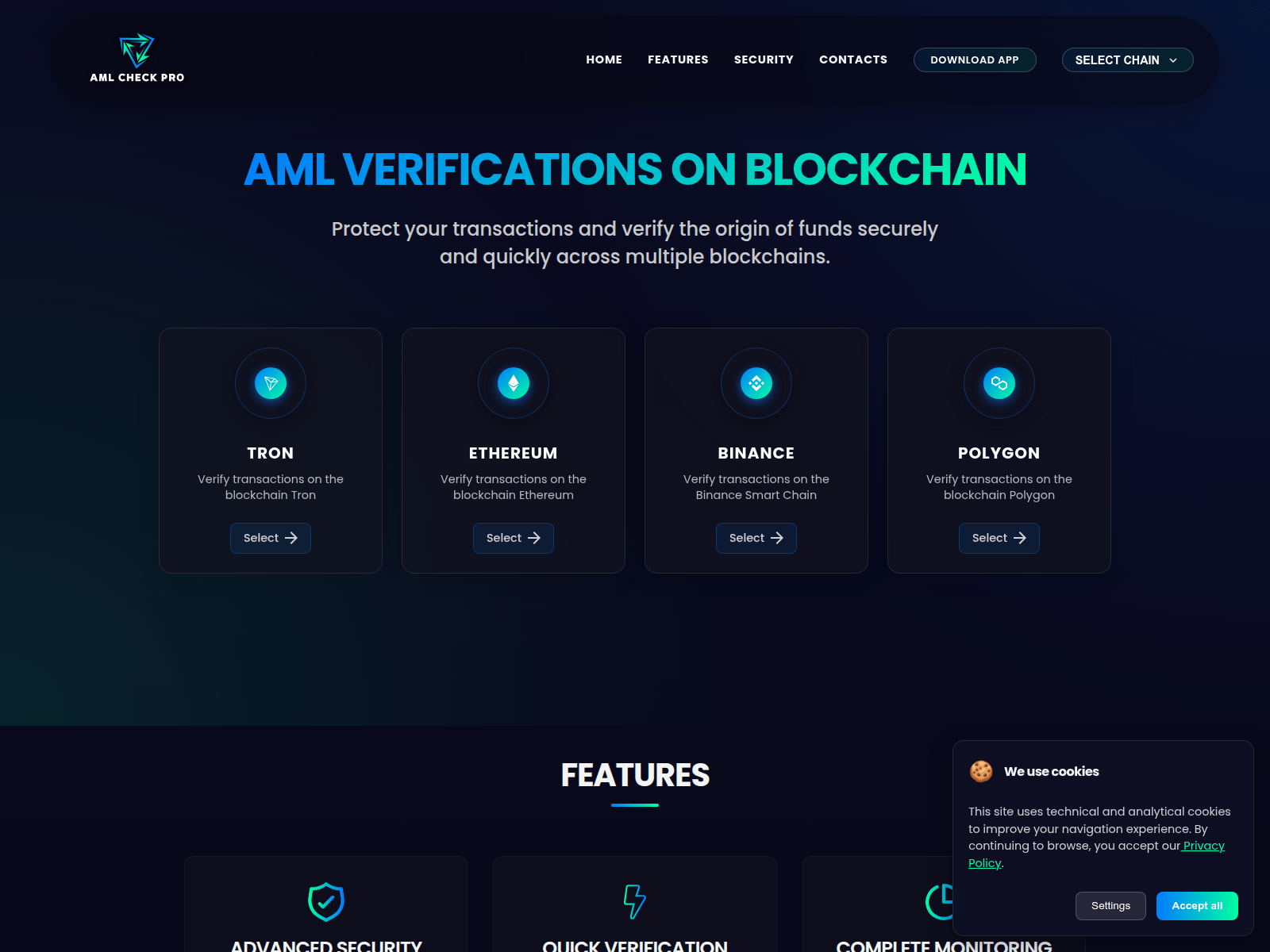 Screenshot of amlcheckpro.com