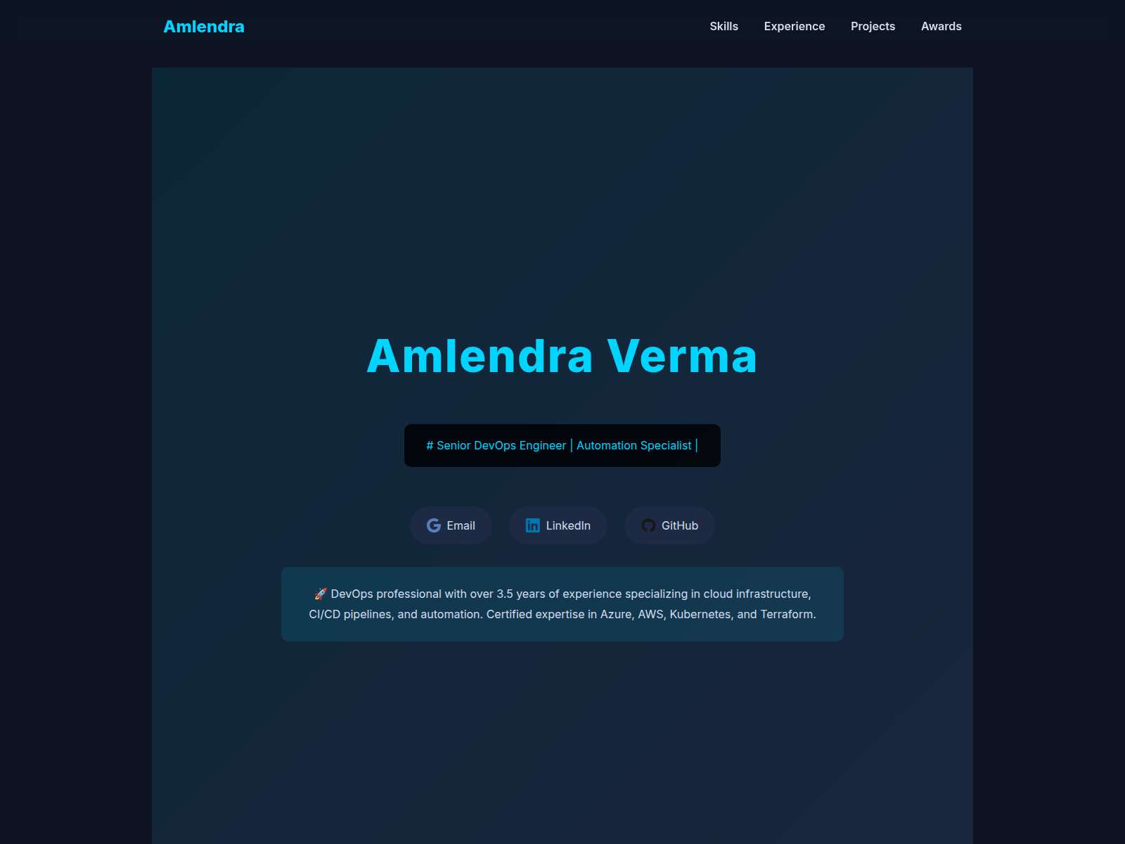 Screenshot of amlendra.site