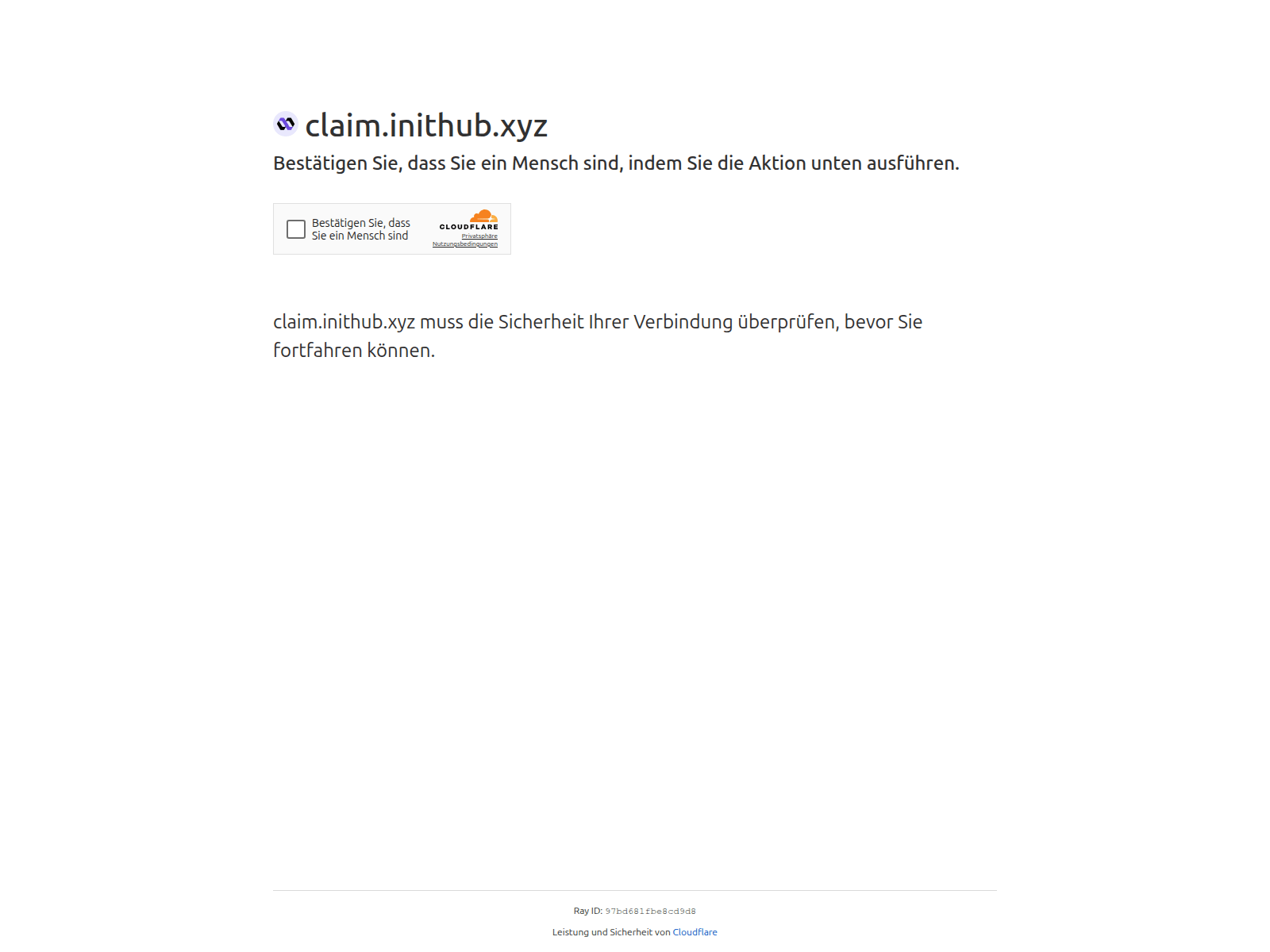 Screenshot of claim.inithub.xyz