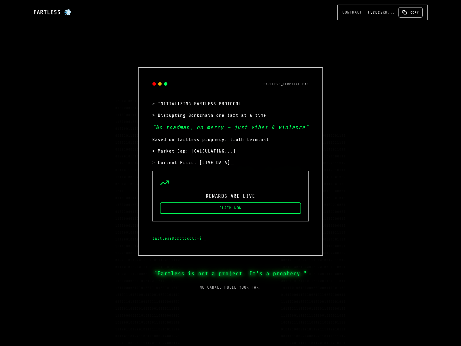 Screenshot of claim.fartless.click