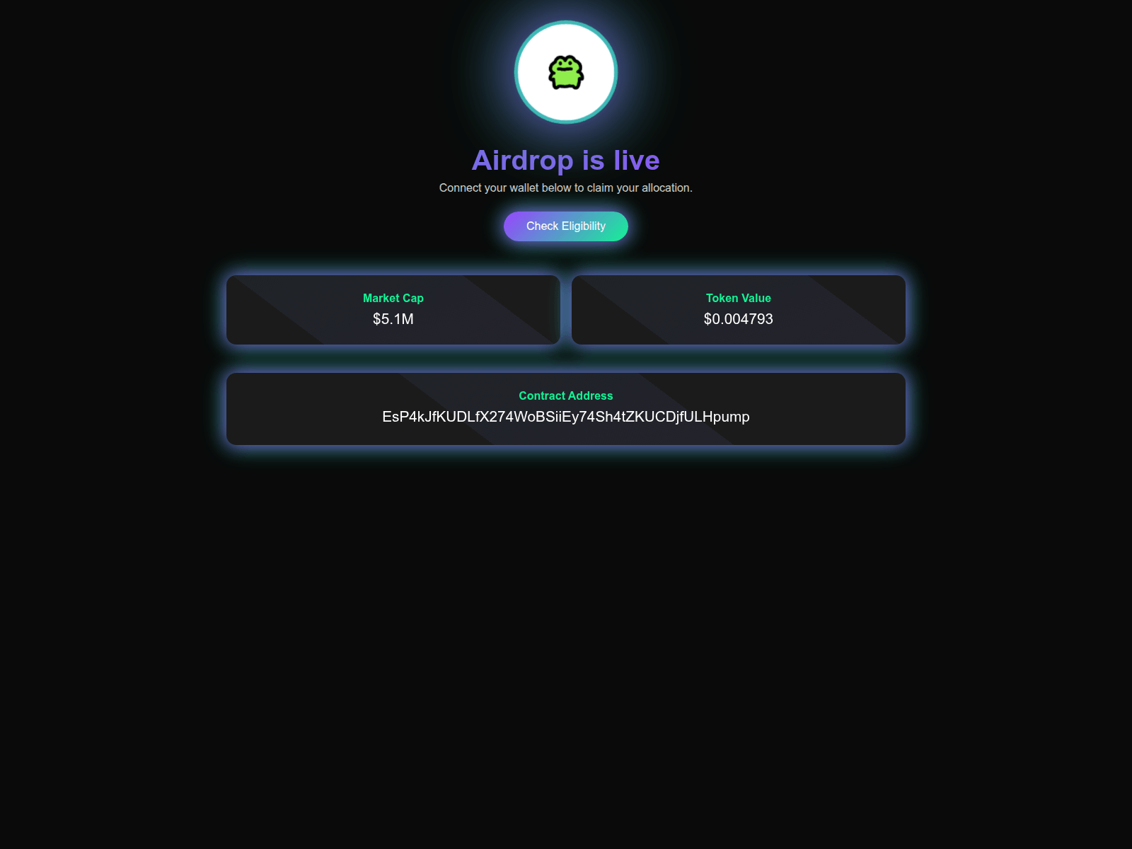 Screenshot of airdrop-fricthefrog.com