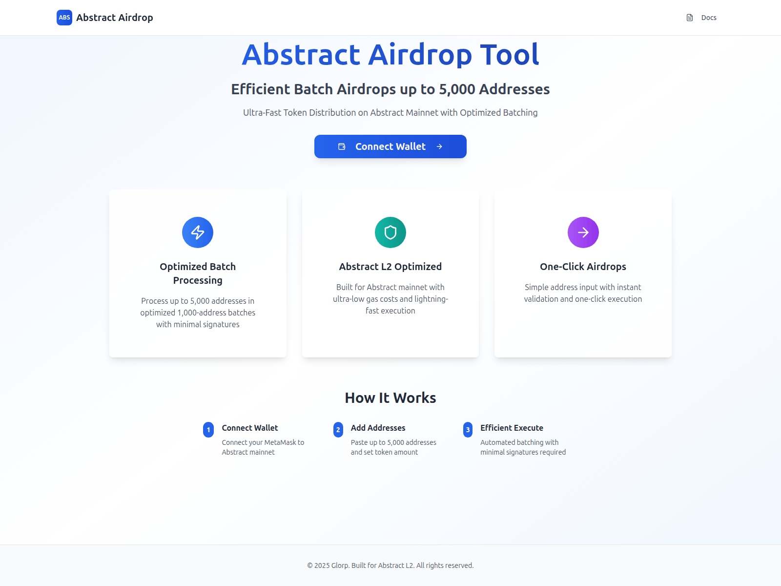Screenshot of www.abstractairdrop.xyz