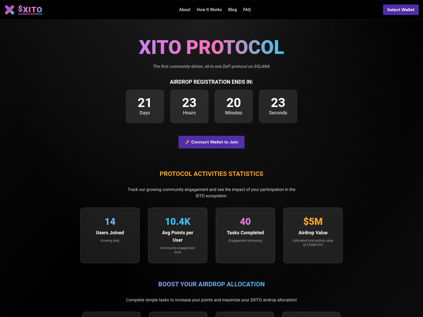 Screenshot of airdrop.xito.fun