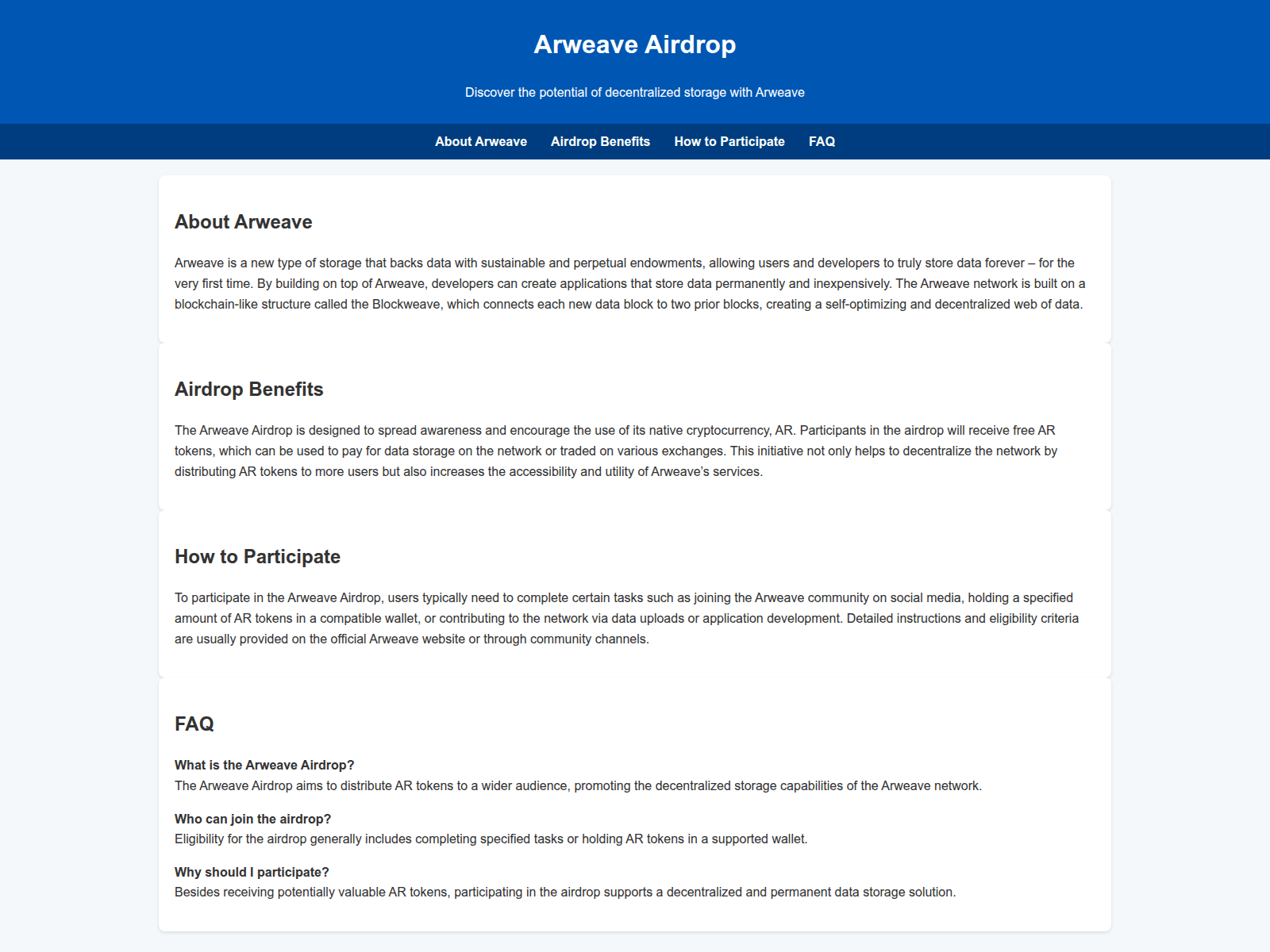 Screenshot of airdrop-arweave.live