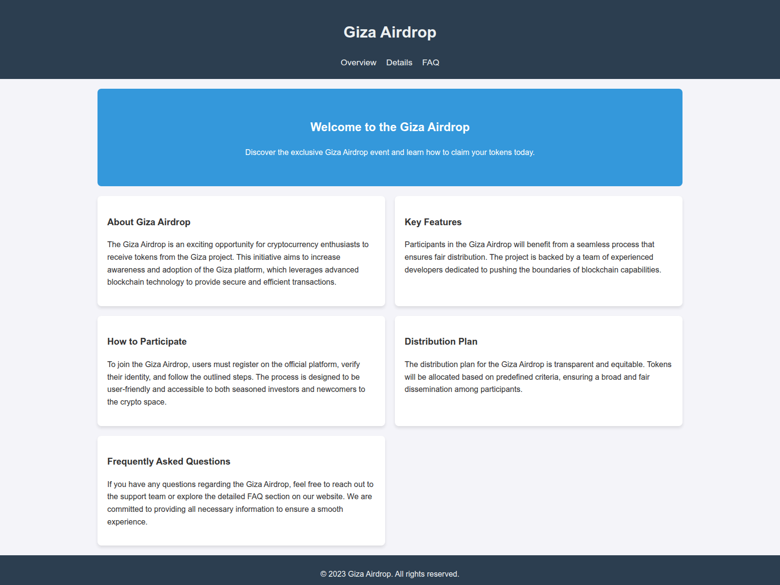 Screenshot of airdrop-giza.live