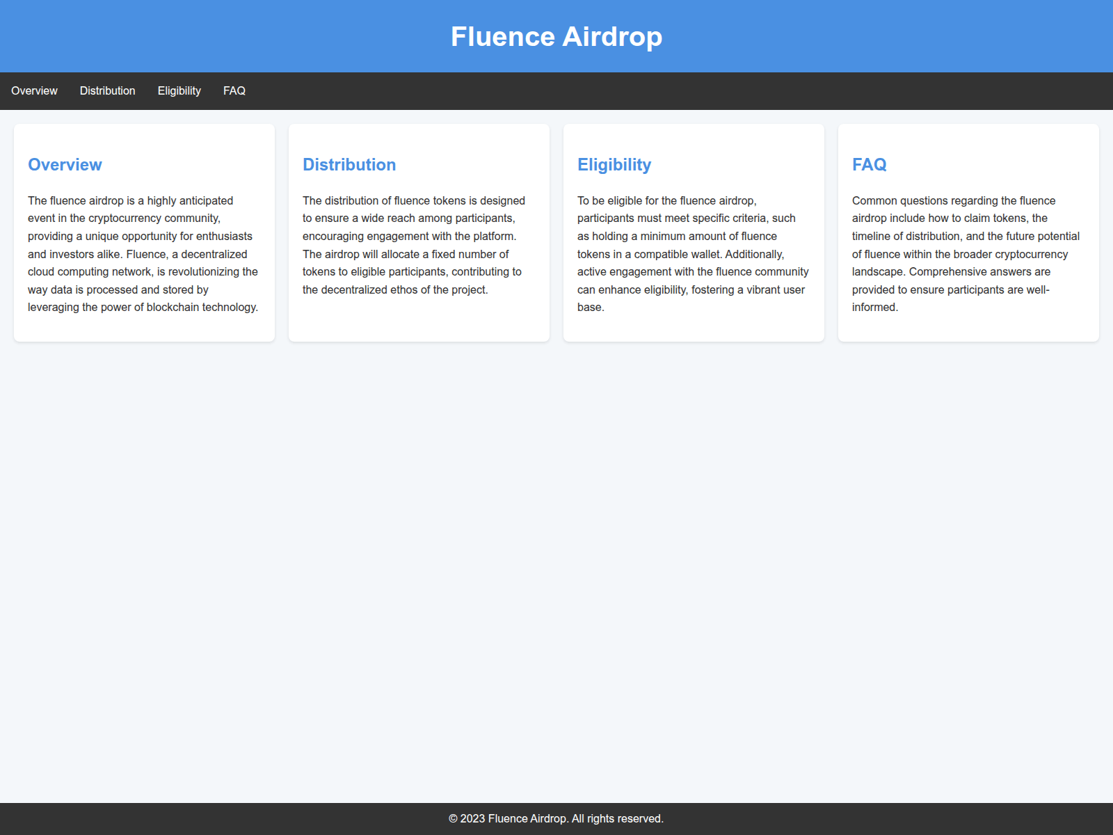 Screenshot of airdrop-fluence.live