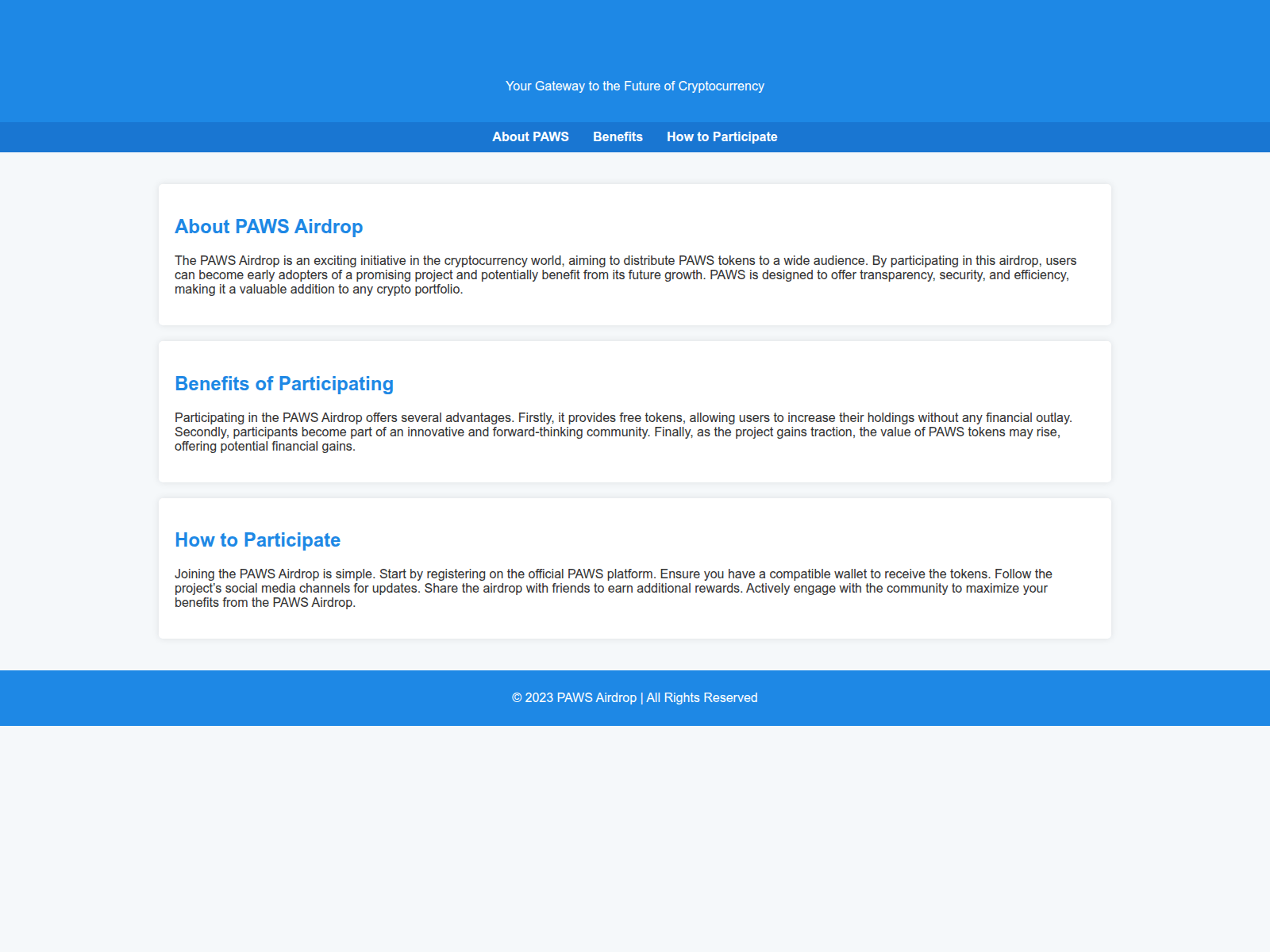 Screenshot of pawsairdrops.live