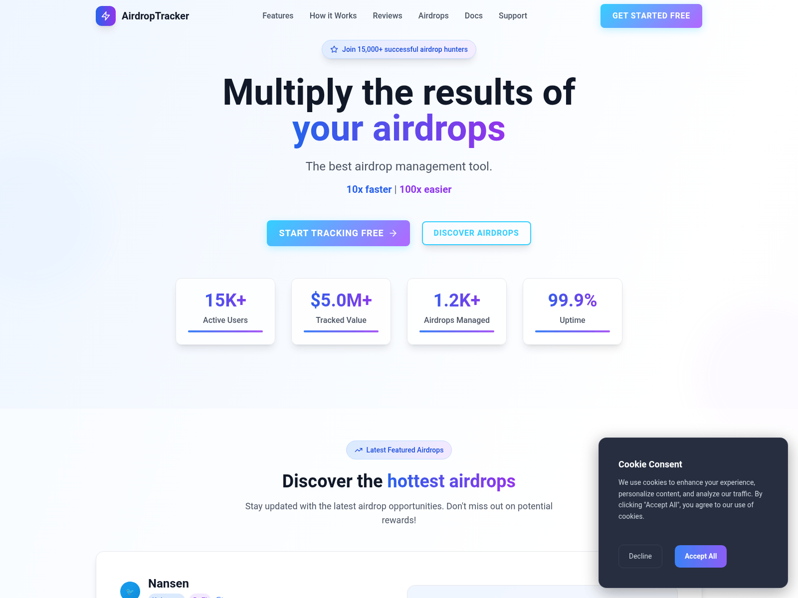 Screenshot of airdroptracker.online