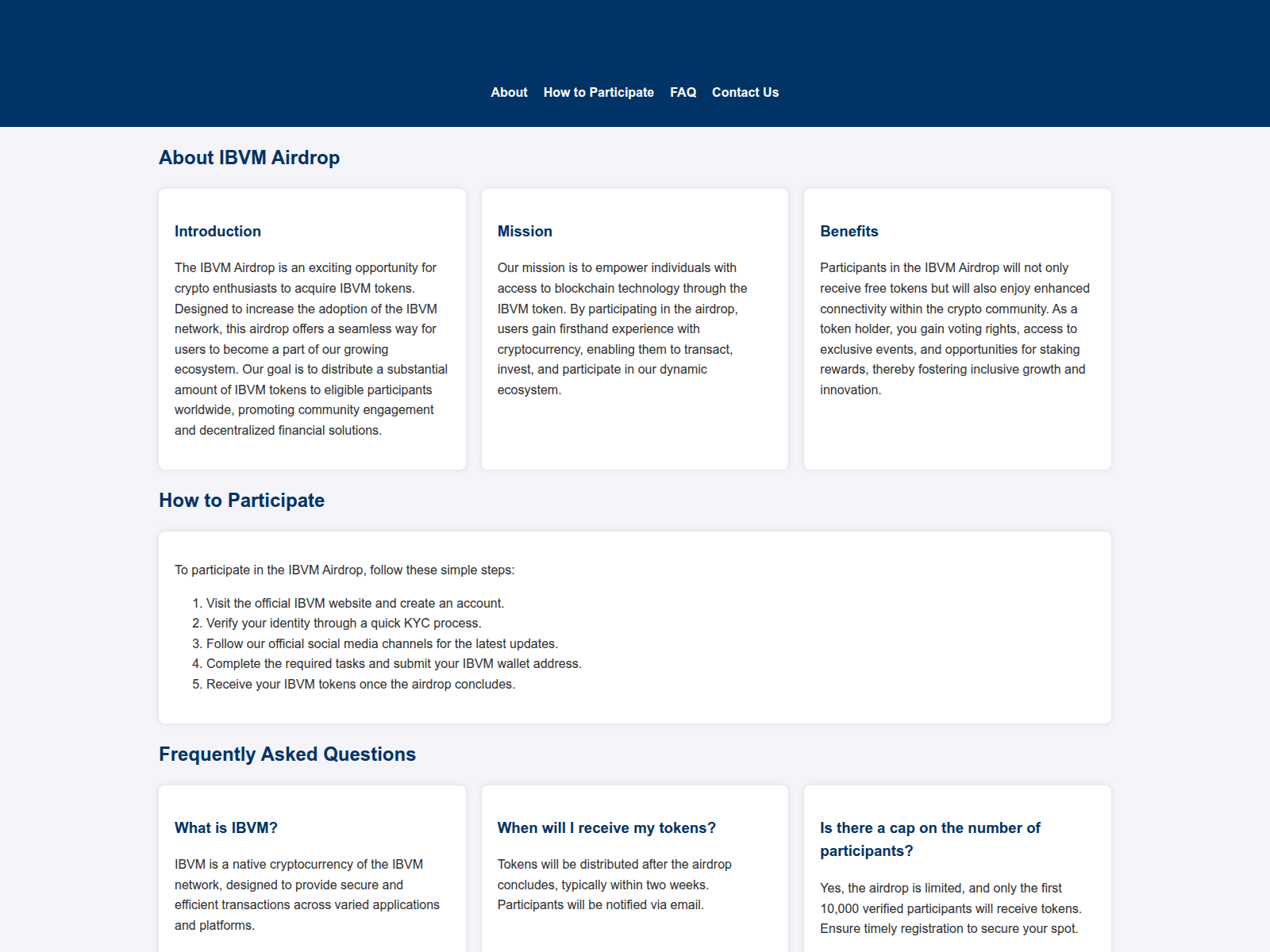 Screenshot of airdrop-ibvm.live