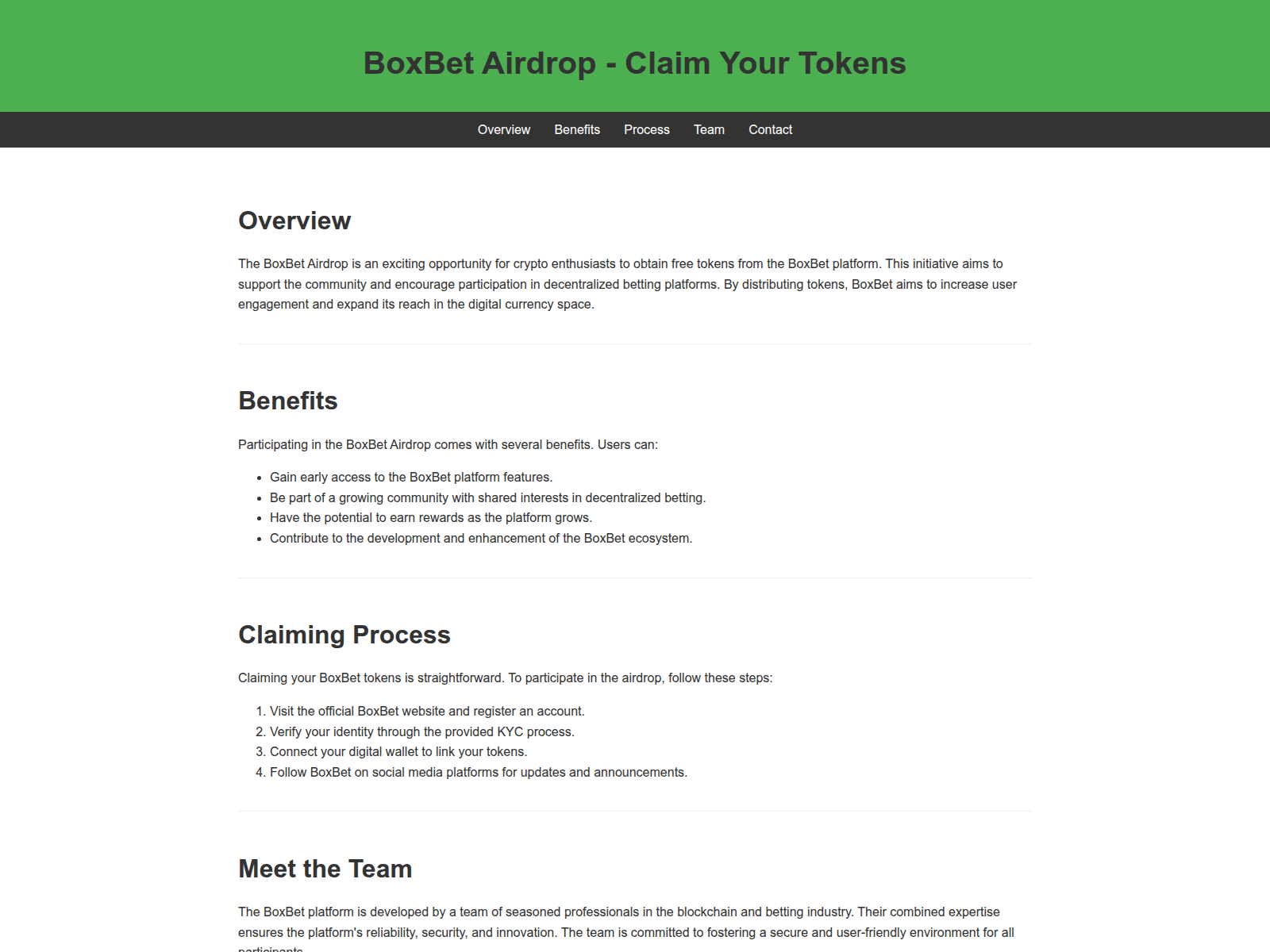 Screenshot of airdropboxbet.live