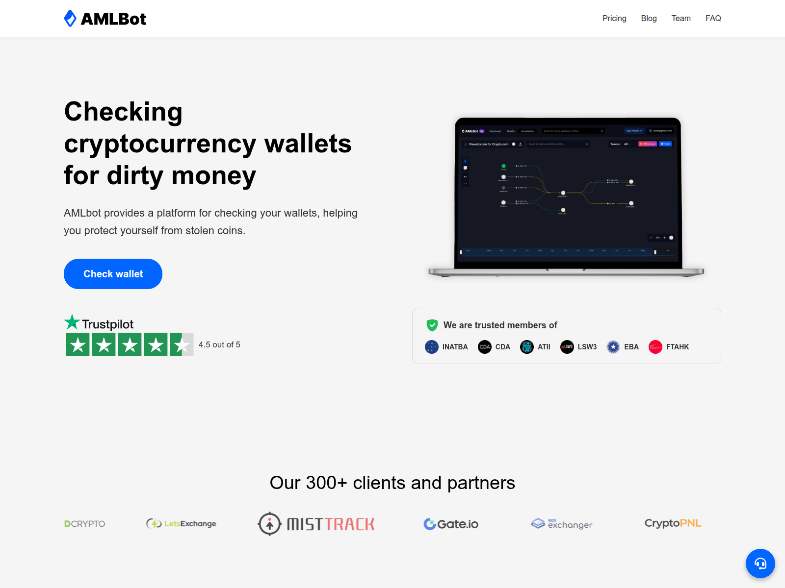 Screenshot of amlchecking.cc