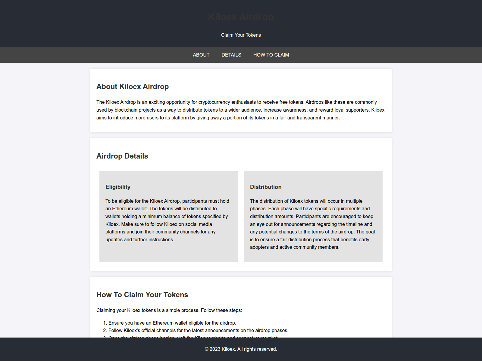 Screenshot of airdropkiloex.live