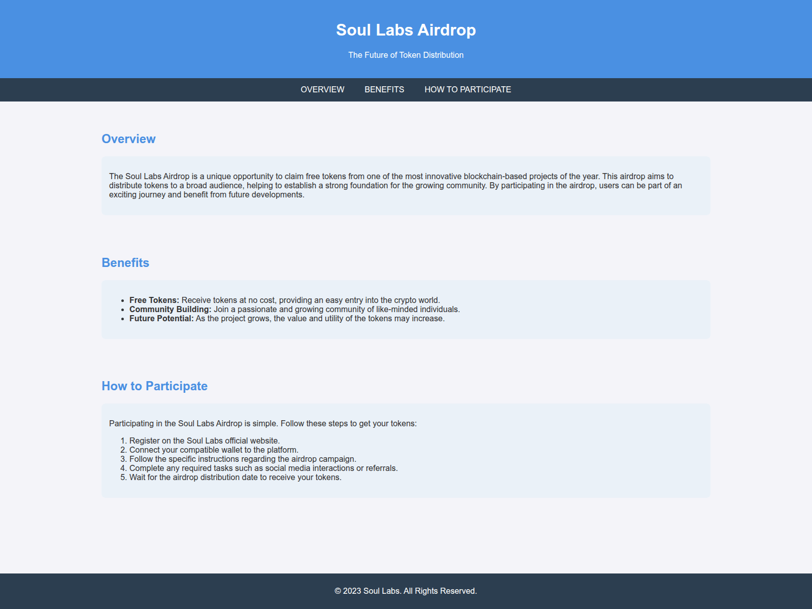 Screenshot of airdropsoullabs.live