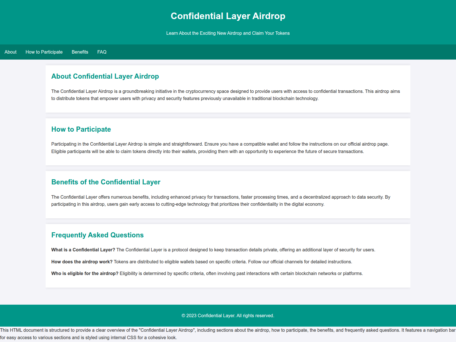 Screenshot of airdropconfidentiallayer.live