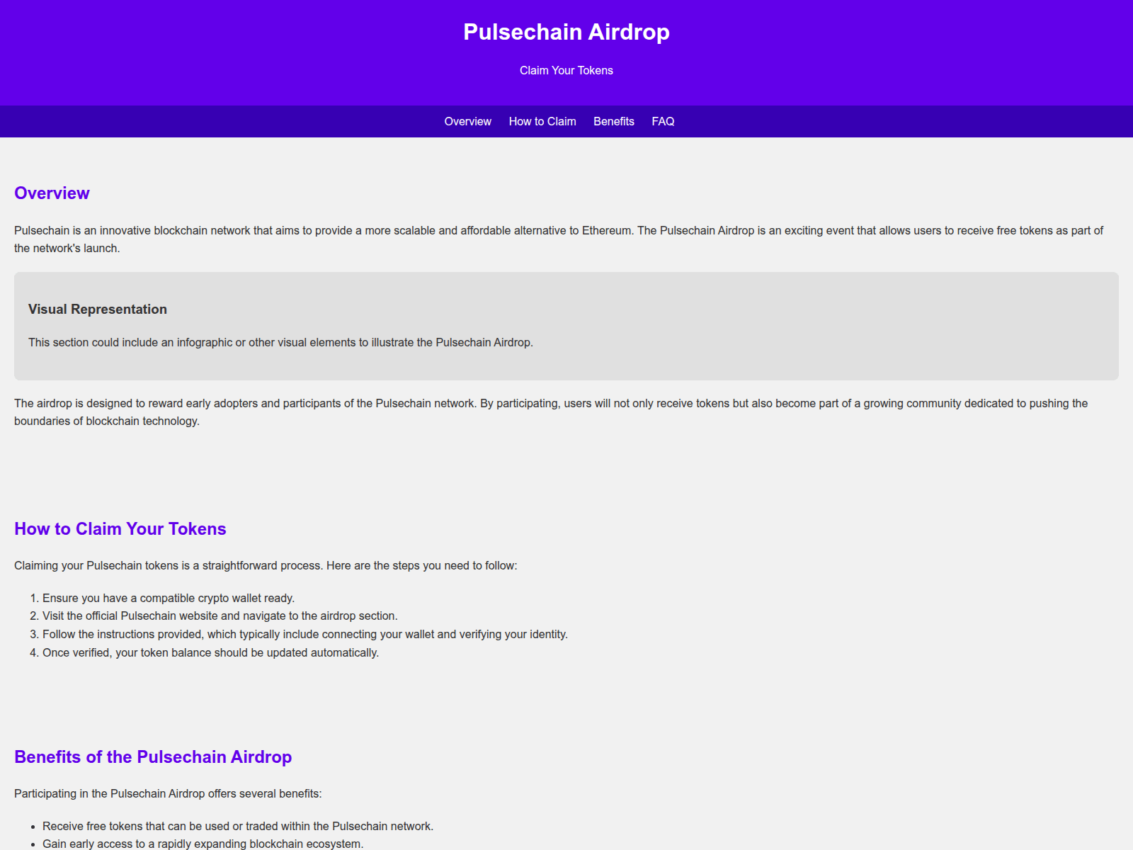 Screenshot of airdroppulsechain.live