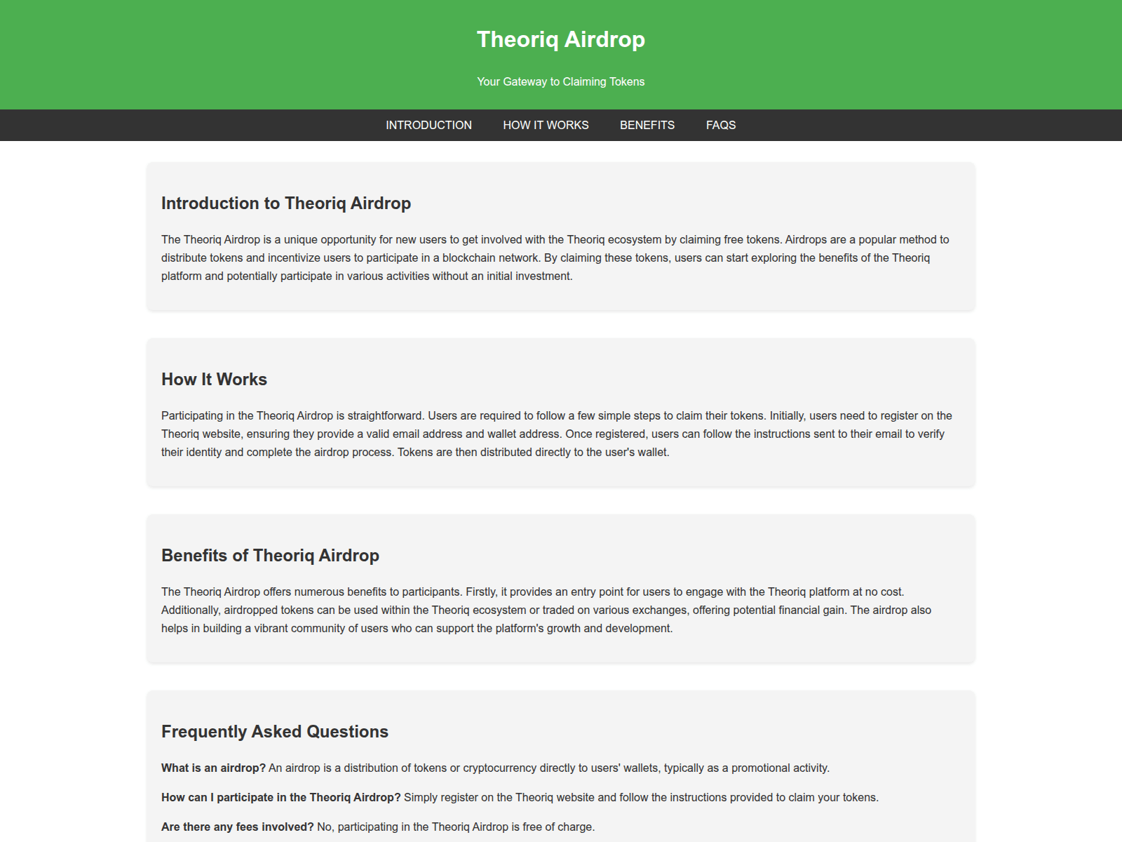 Screenshot of airdroptheoriq.live