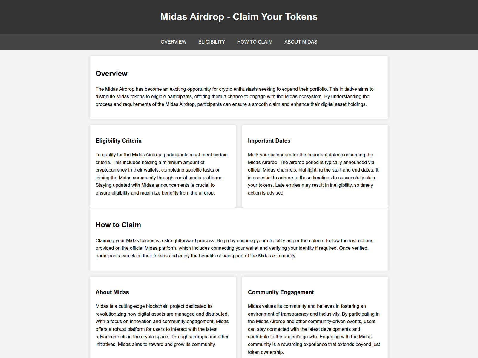 Screenshot of airdropmidas.live