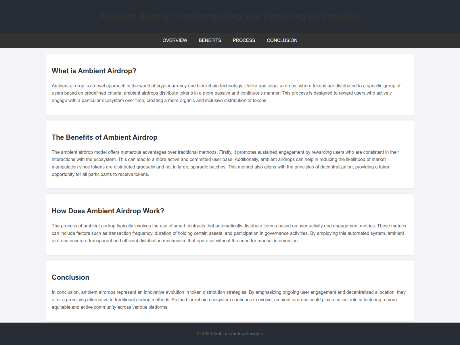 Screenshot of airdropambient.live